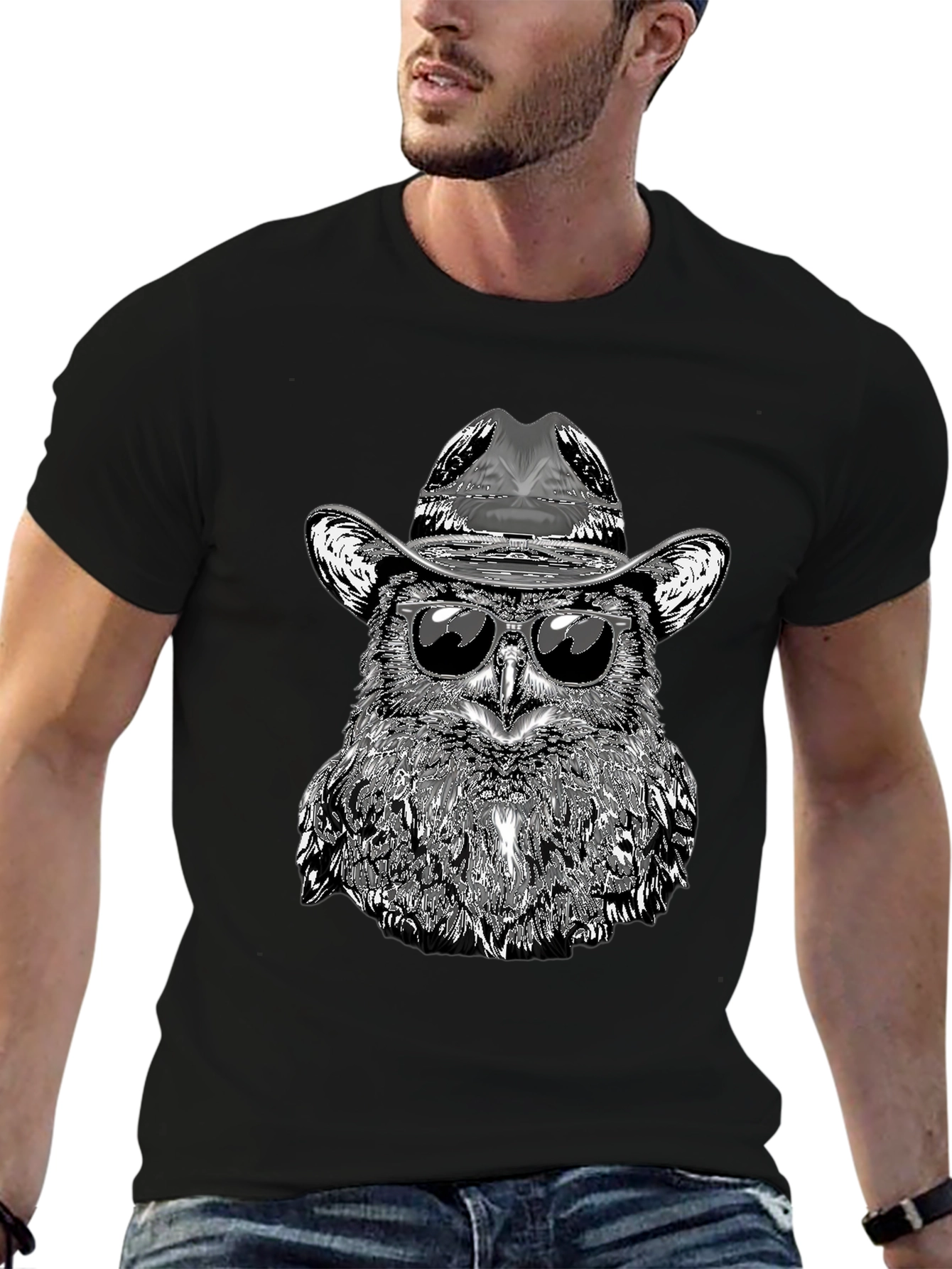 Cool Owl Cowboy T-Shirt
