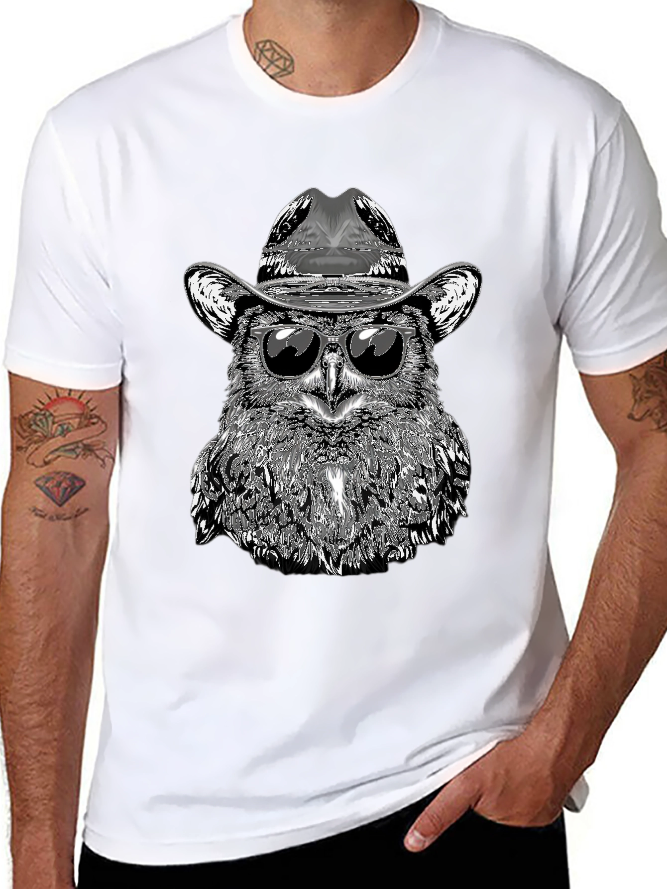 Cool Owl Cowboy T-Shirt