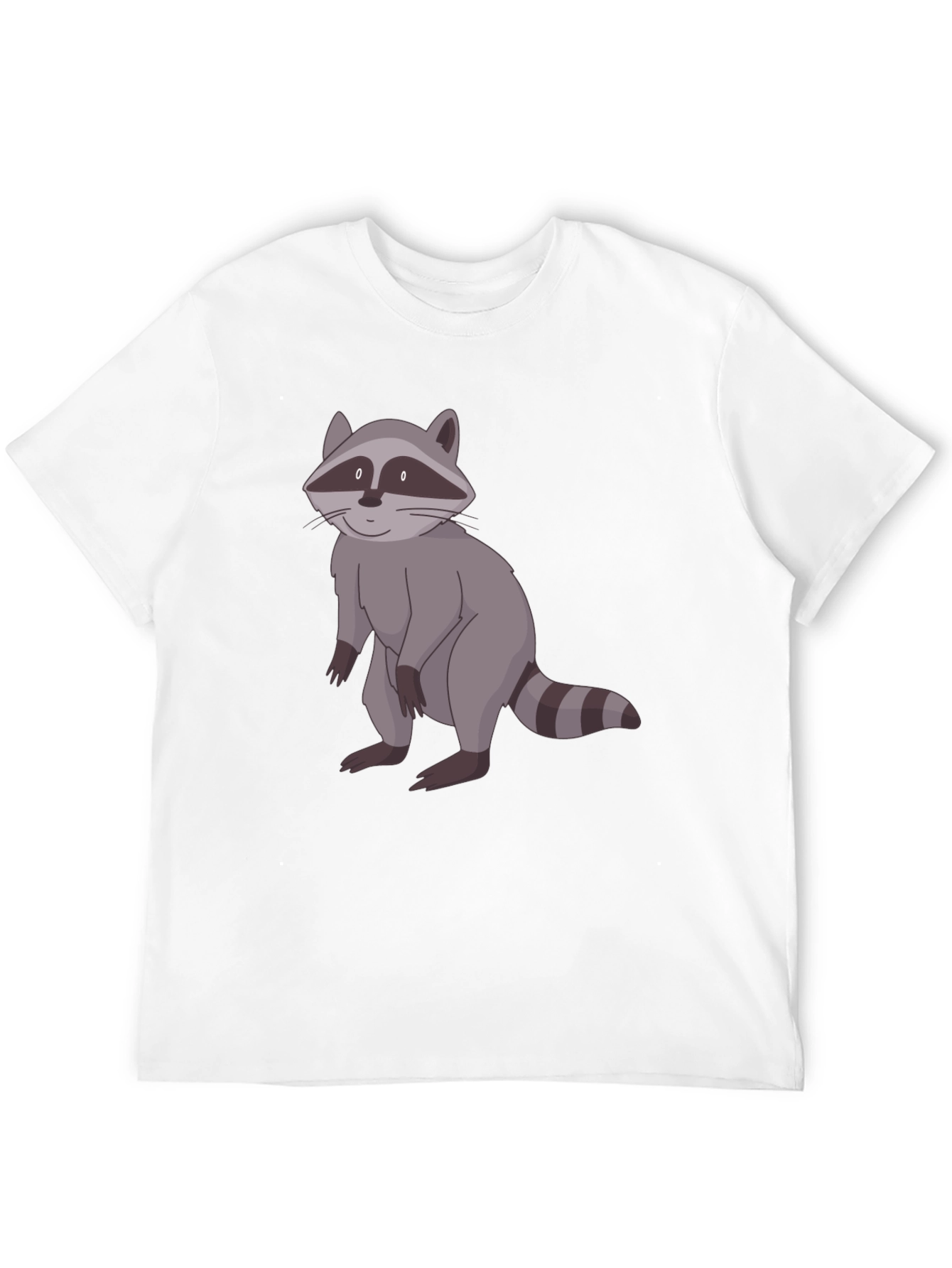 Raccoon Graphic Print Black T-Shirt