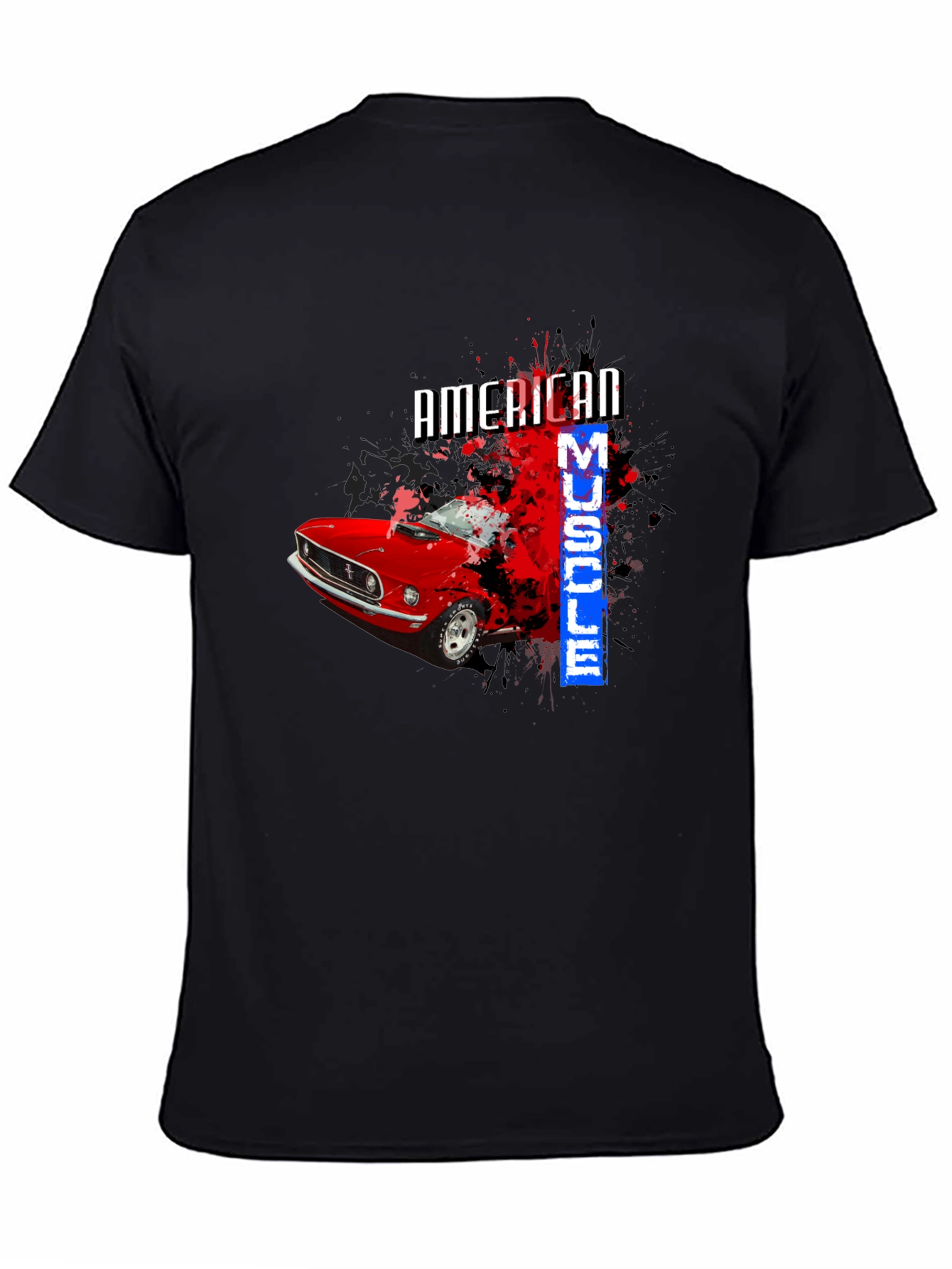 American Muscle Car Graphic T-Shirt - Black