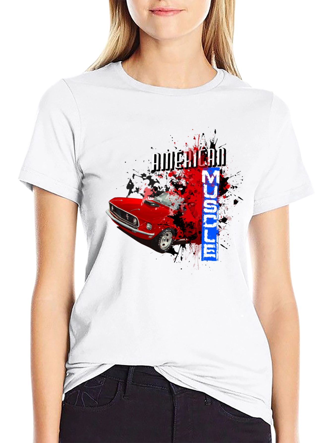 American Muscle Car Graphic T-Shirt - Black