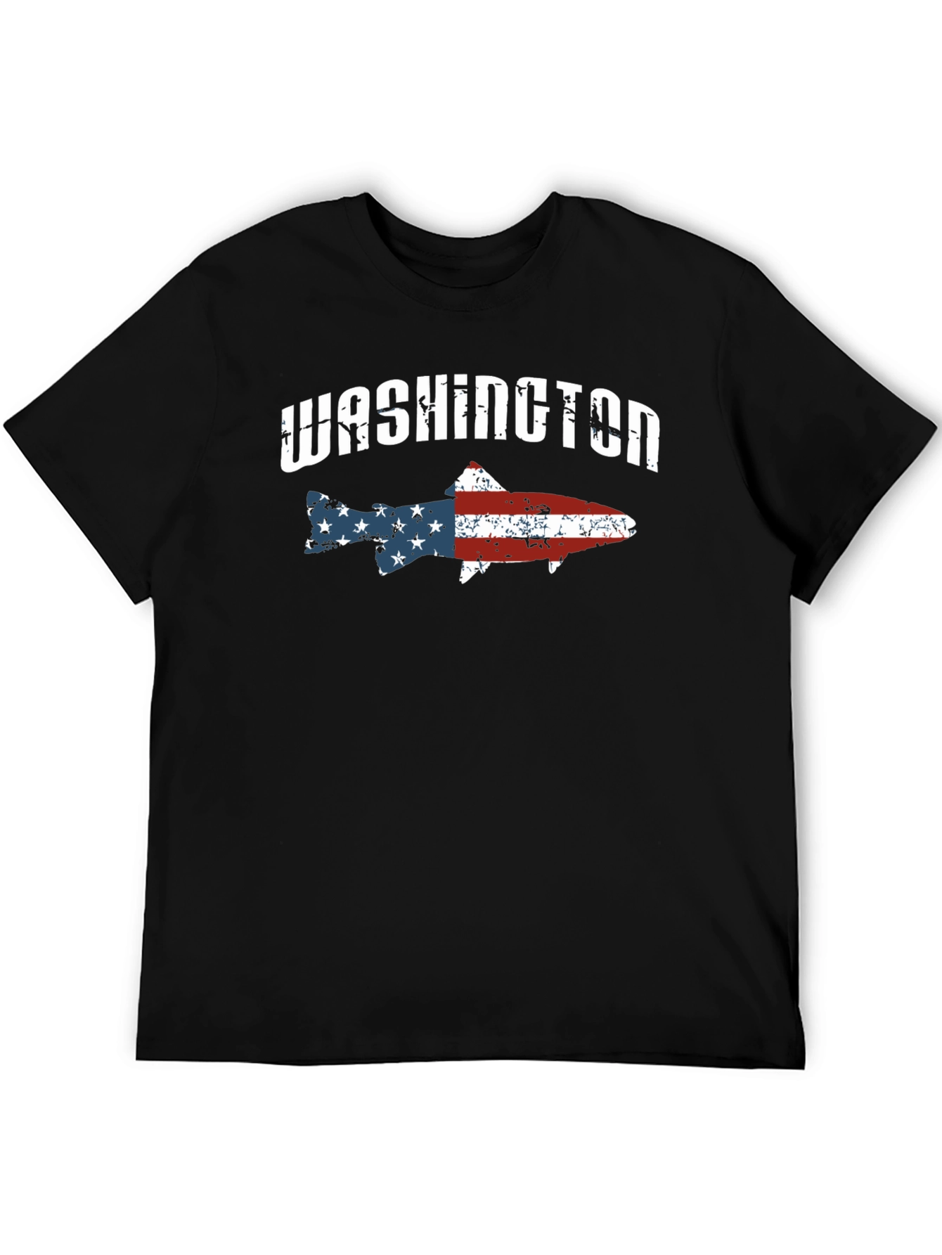 Washington Fish American Flag T-Shirt