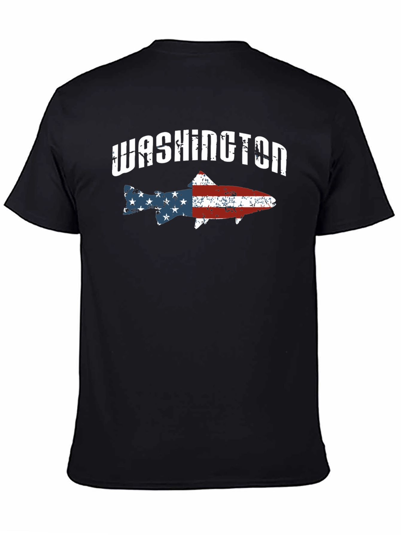 Washington Fish American Flag T-Shirt