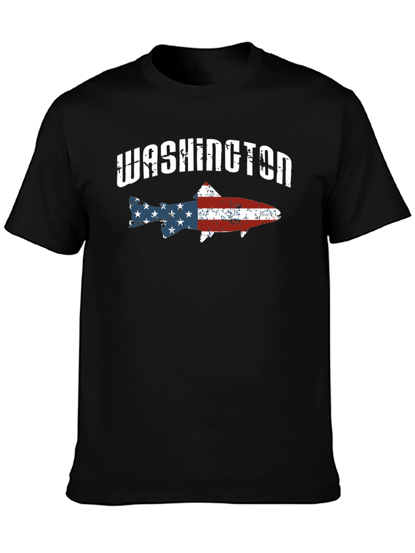 Washington Fish American Flag T-Shirt
