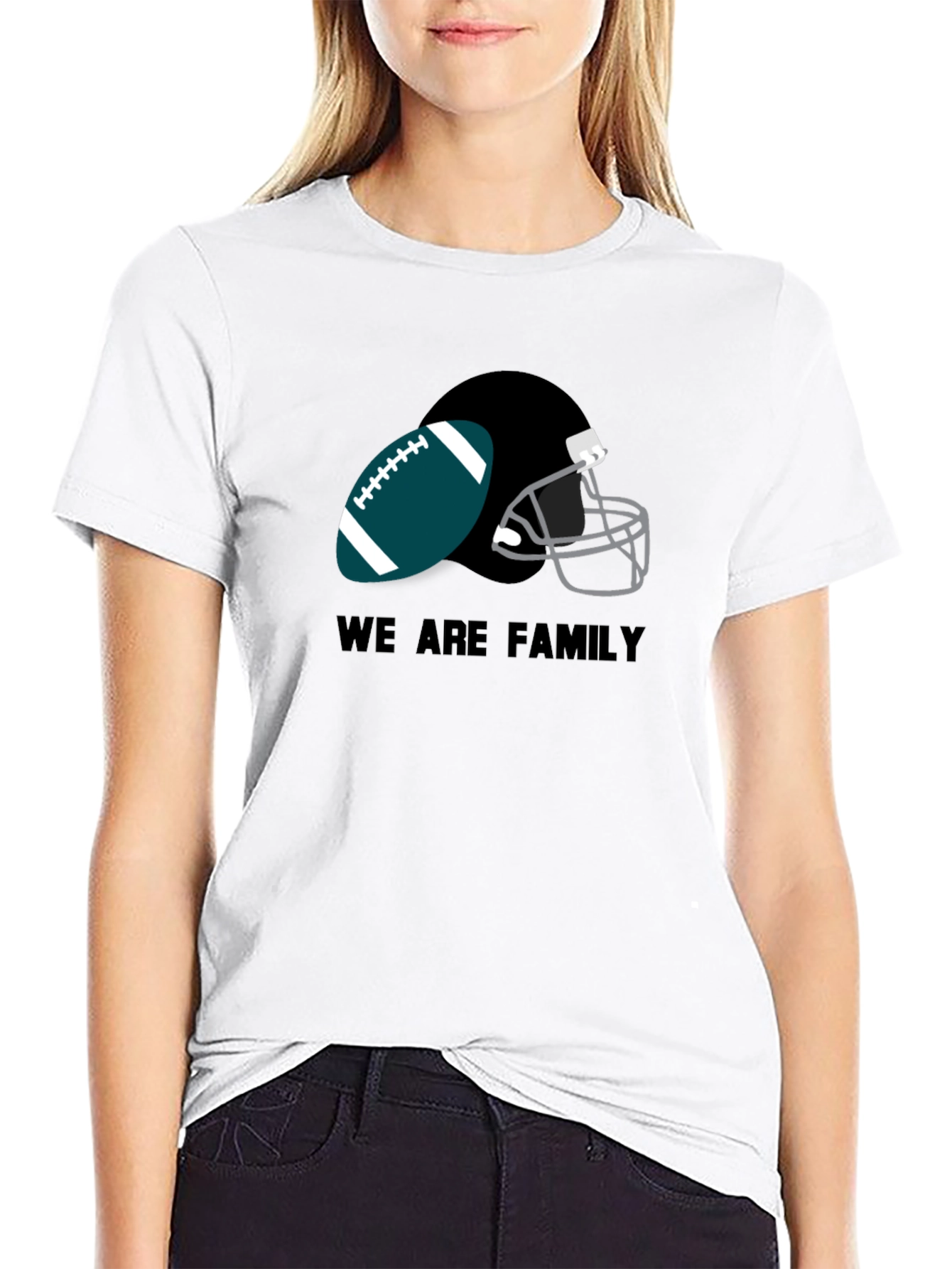 Eagles Football We Are Family Black T-Shirt