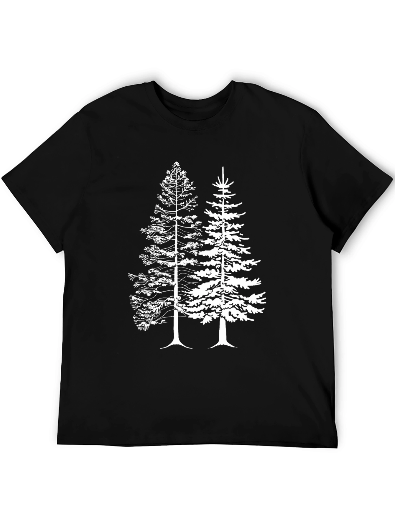 Nature Tree Graphic Black T-Shirt