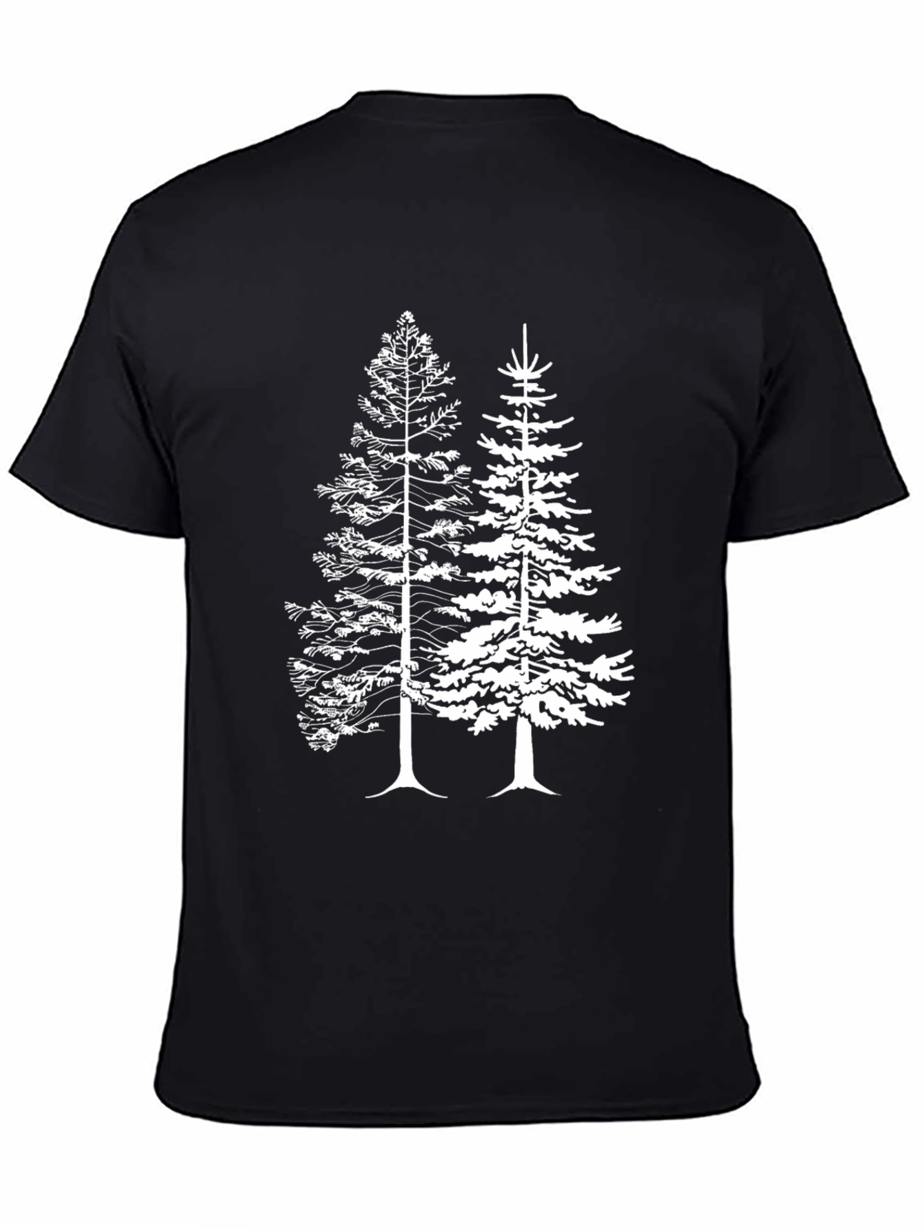 Nature Tree Graphic Black T-Shirt