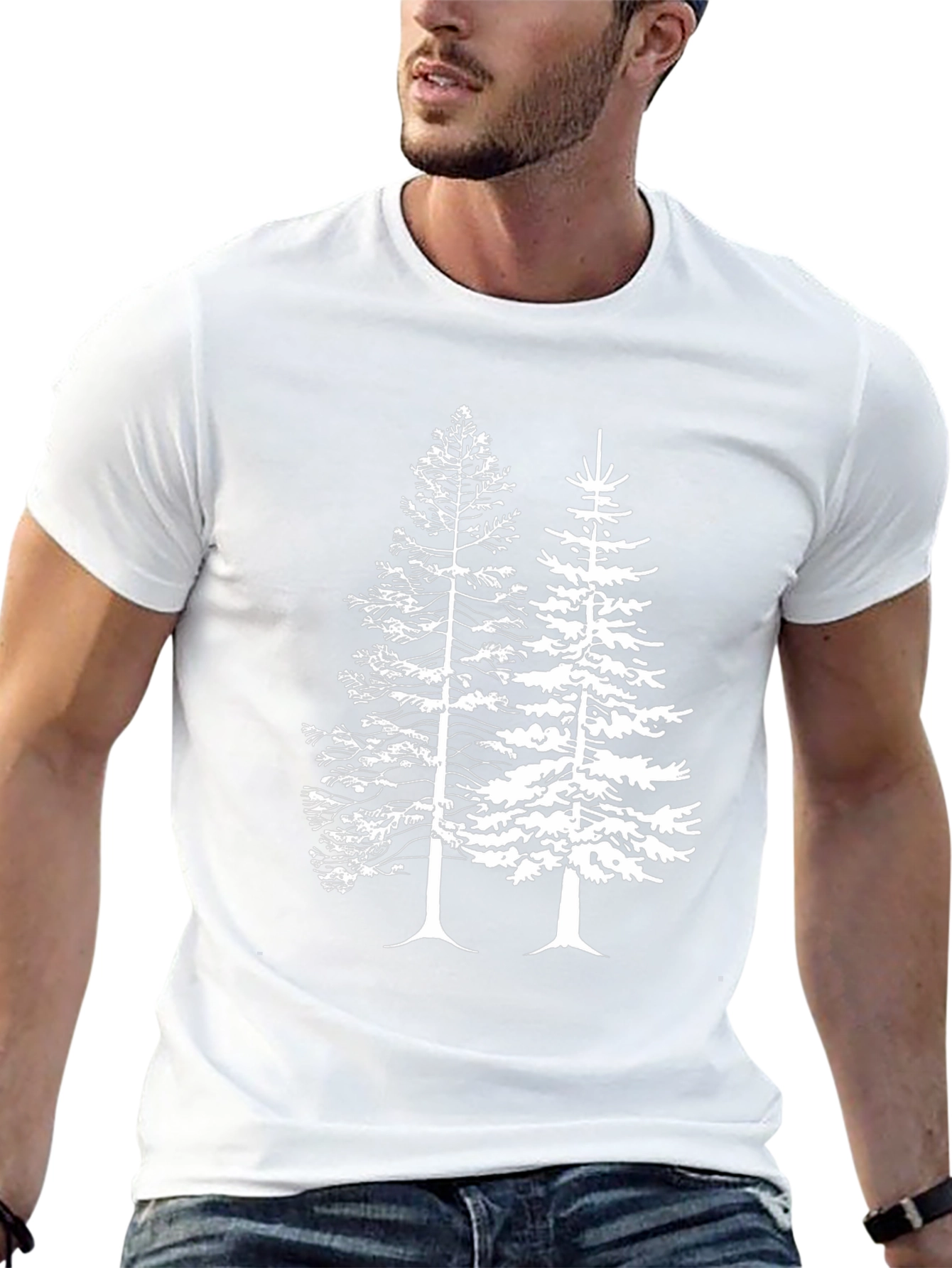 Nature Tree Graphic Black T-Shirt