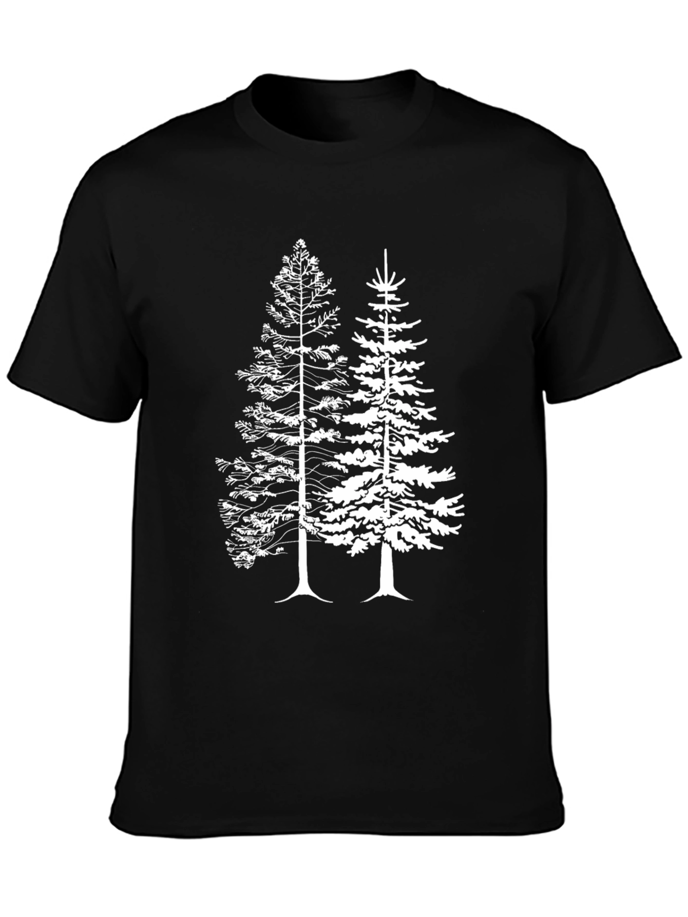 Nature Tree Graphic Black T-Shirt
