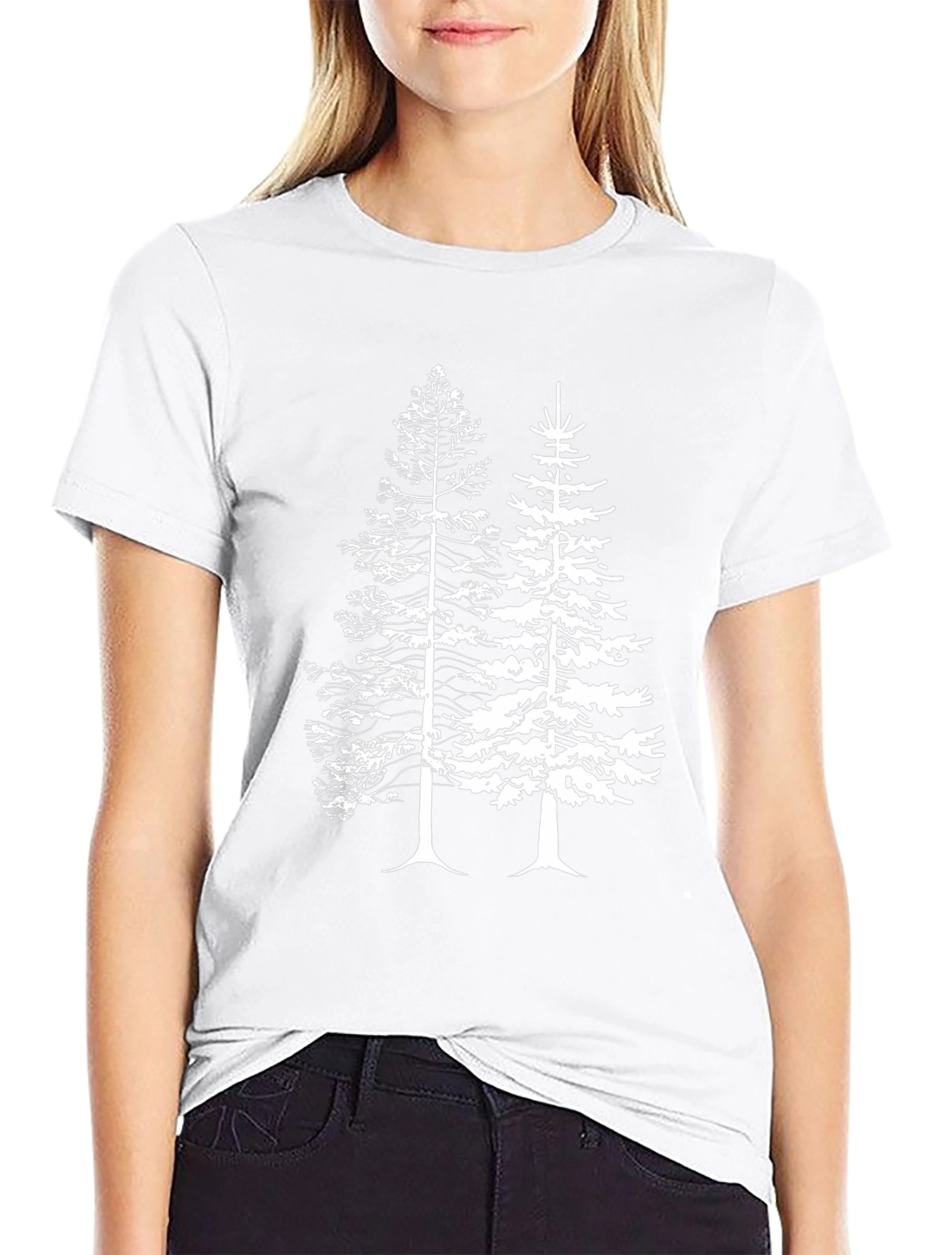 Nature Tree Graphic Black T-Shirt