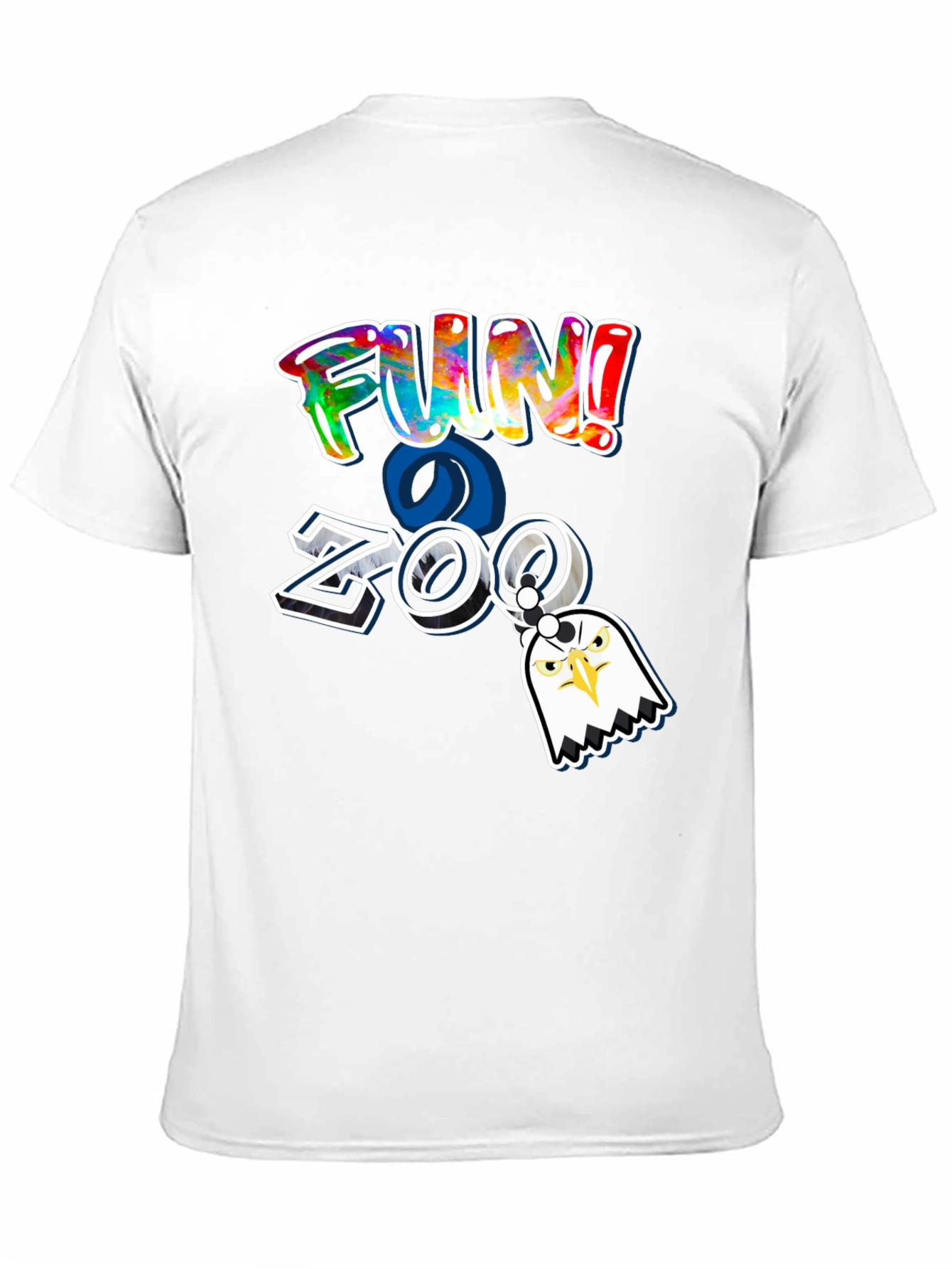 Fun at the Zoo Black T-Shirt with Eagle Charm