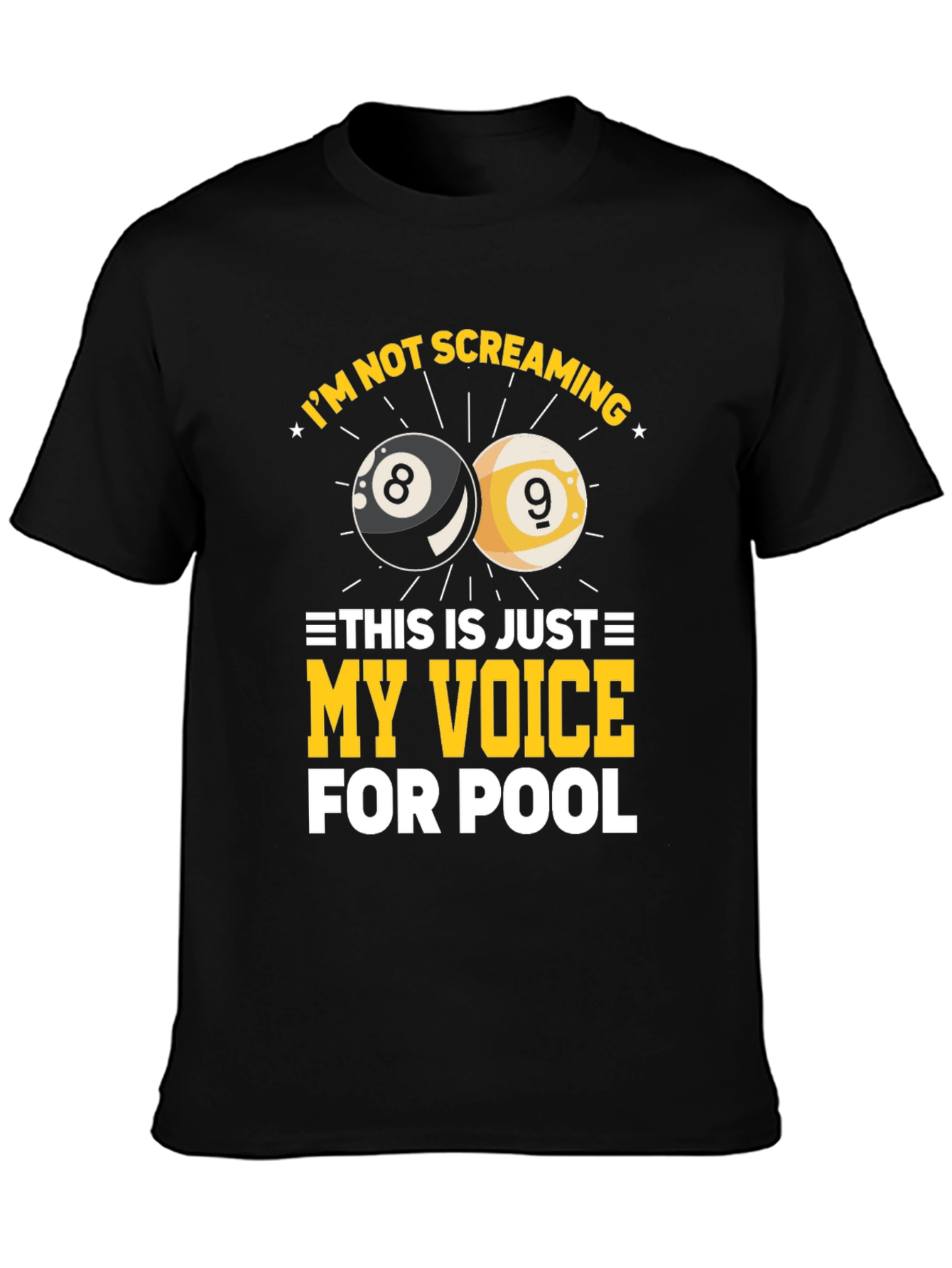 Funny Billiards T-Shirt - My Voice For Pool