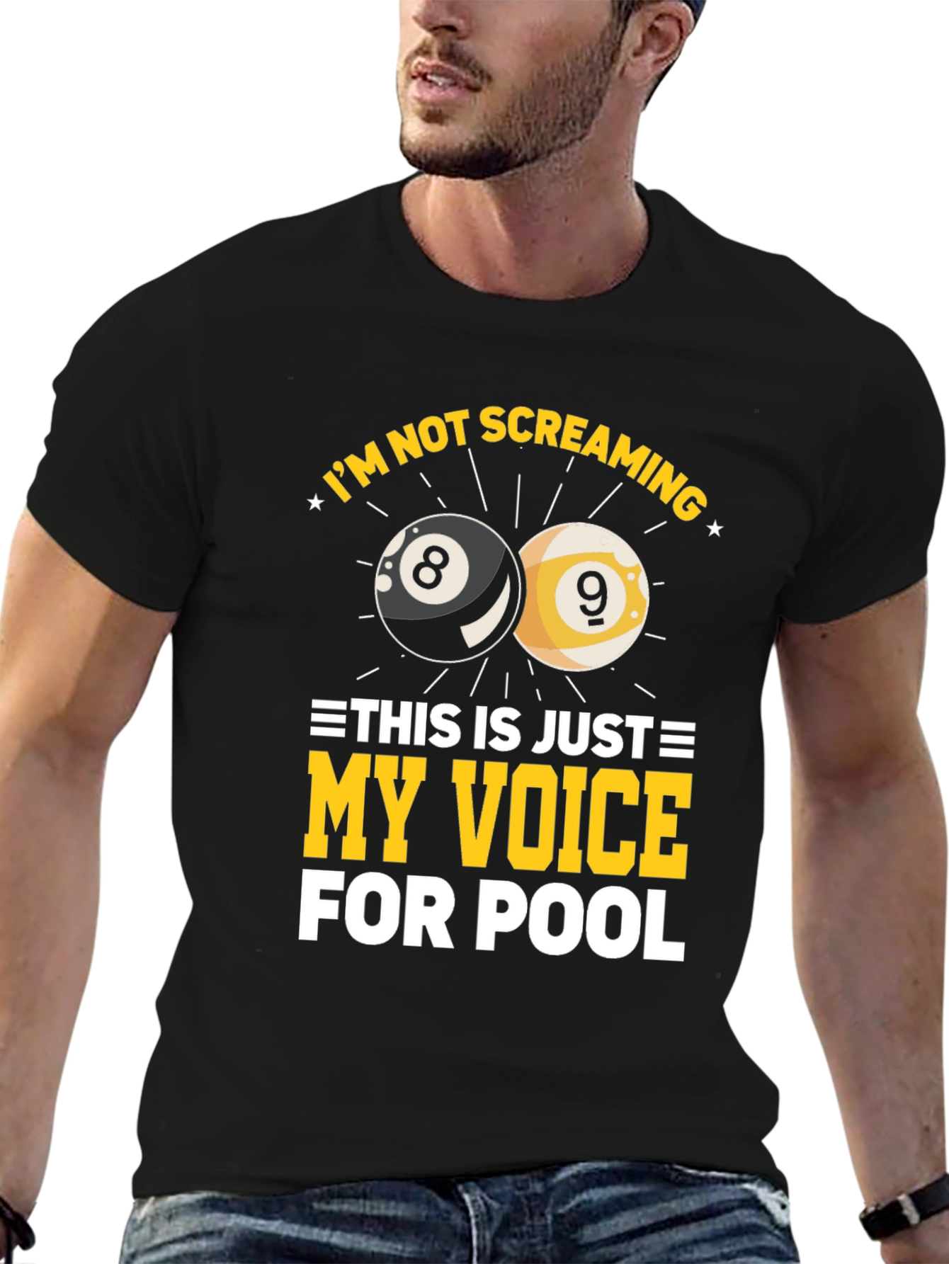 Funny Billiards T-Shirt - My Voice For Pool