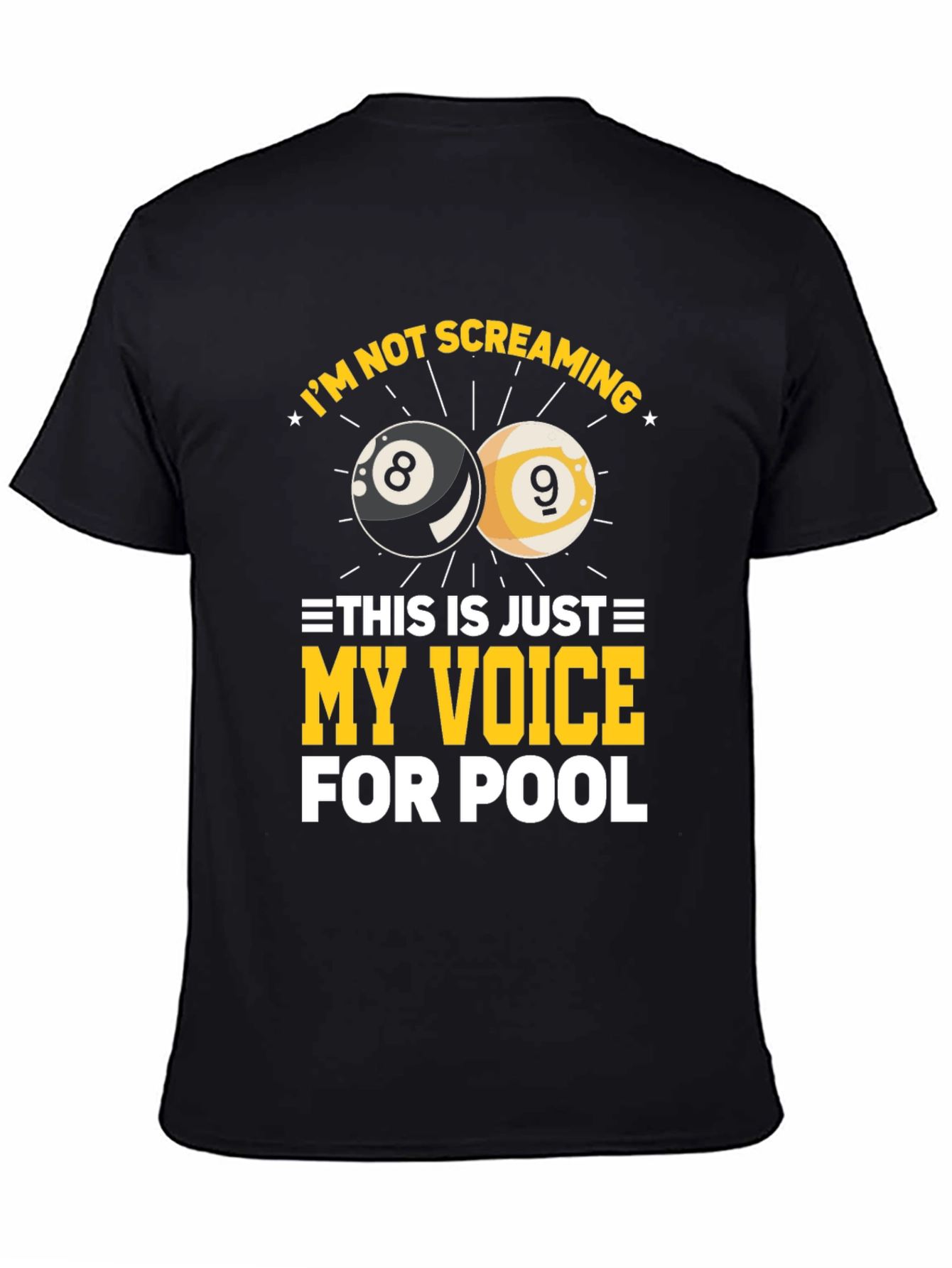 Funny Billiards T-Shirt - My Voice For Pool