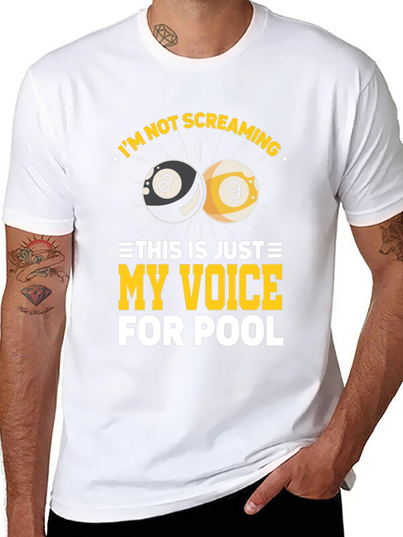Funny Billiards T-Shirt - My Voice For Pool