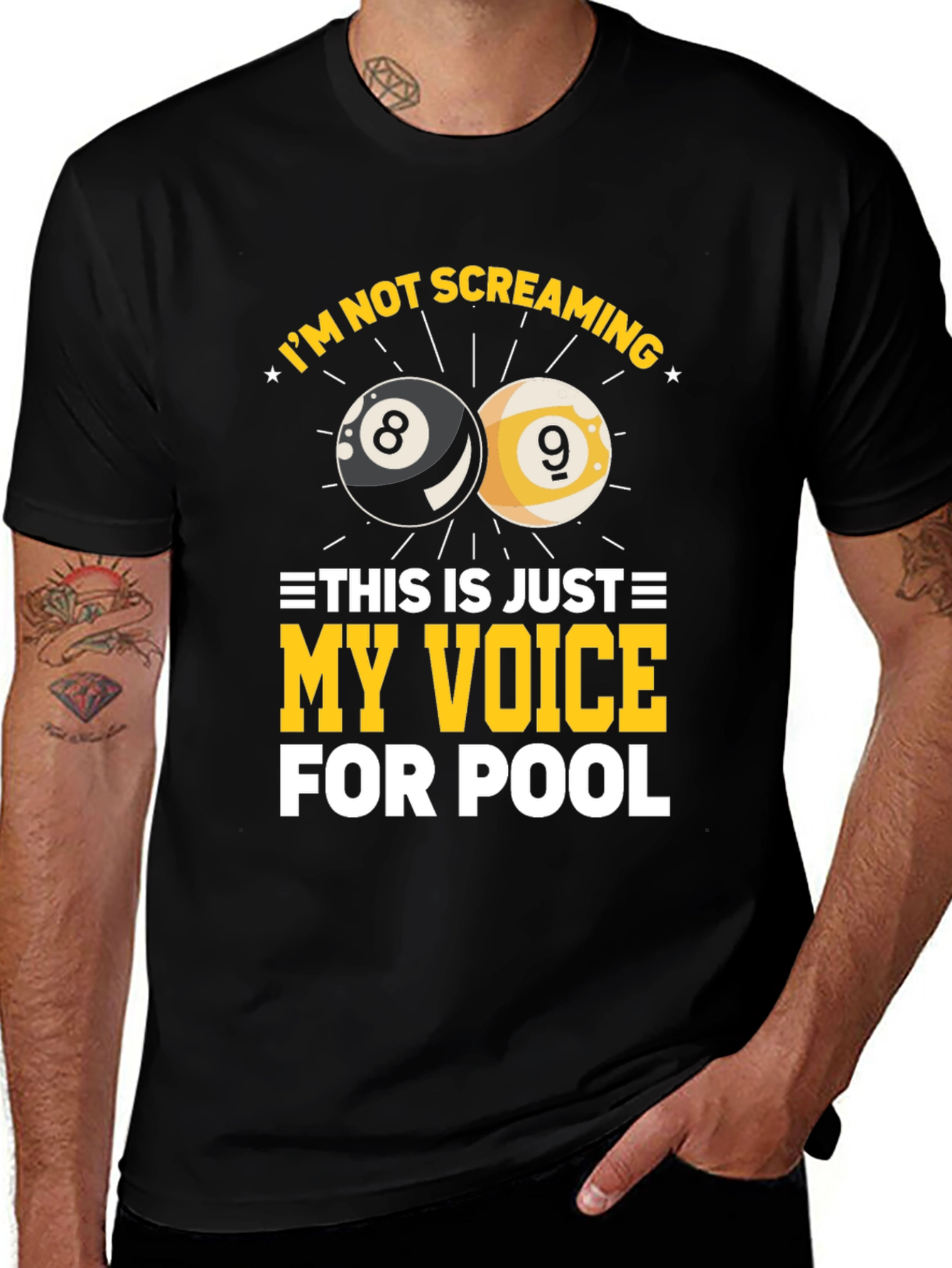 Funny Billiards T-Shirt - My Voice For Pool