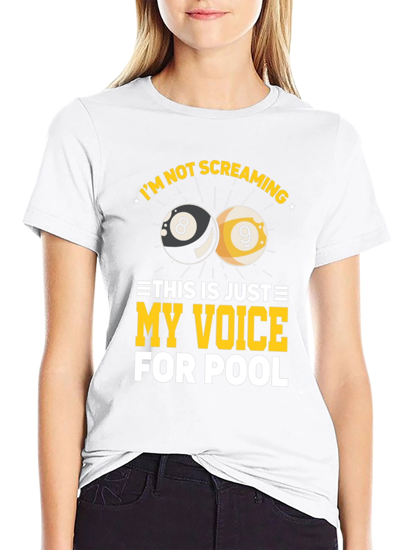 Funny Billiards T-Shirt - My Voice For Pool