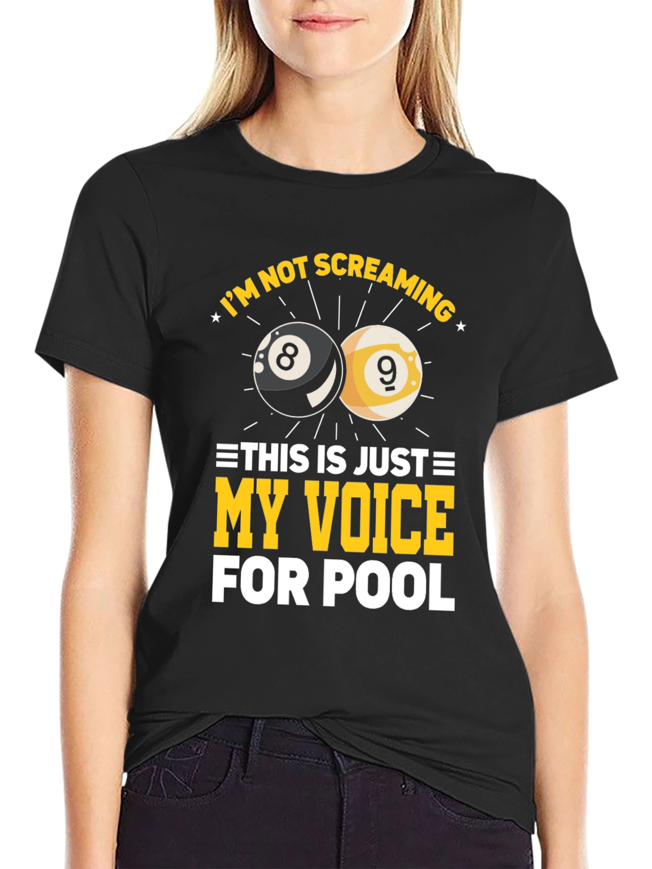 Funny Billiards T-Shirt - My Voice For Pool
