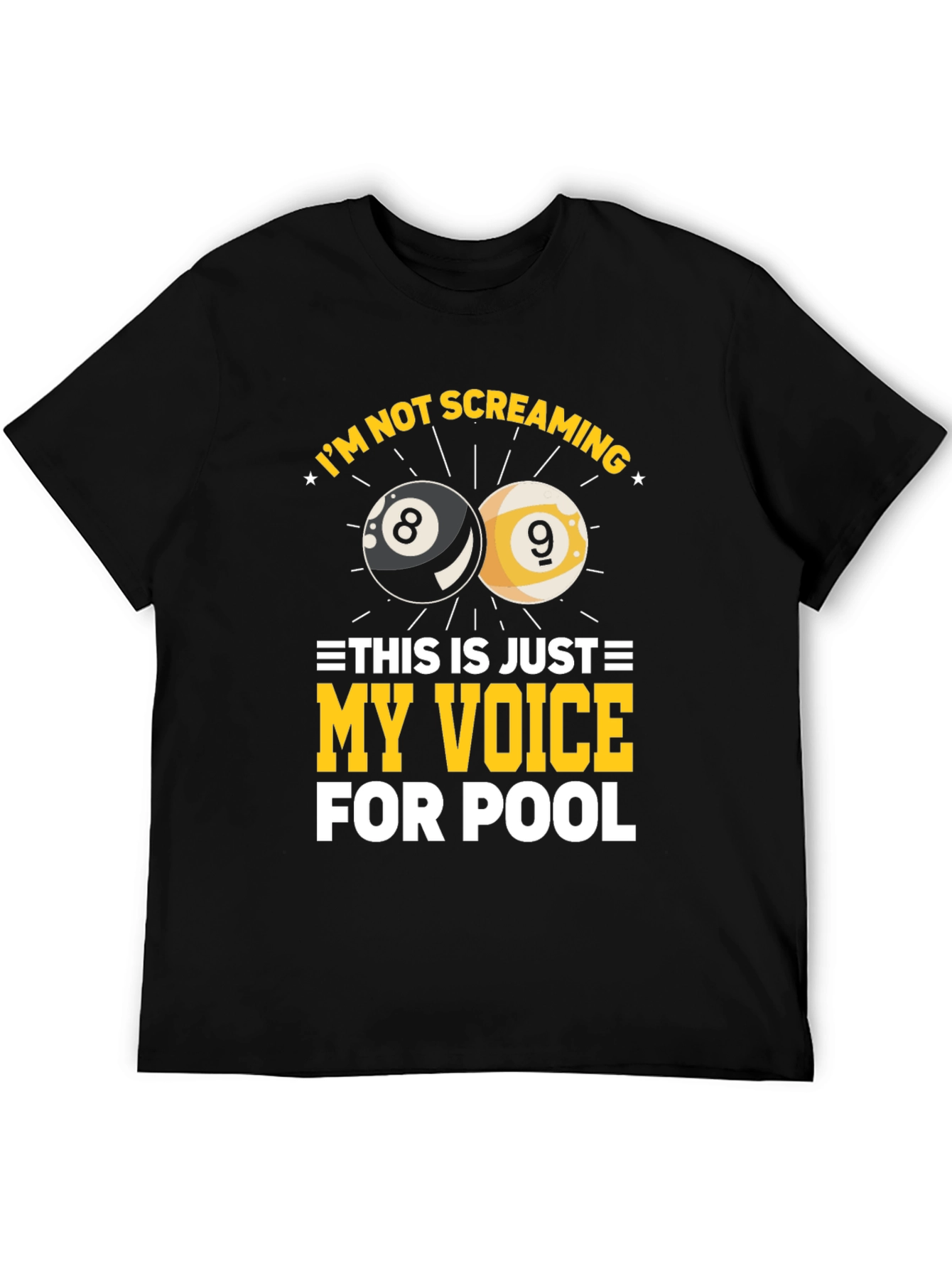 Funny Billiards T-Shirt - My Voice For Pool