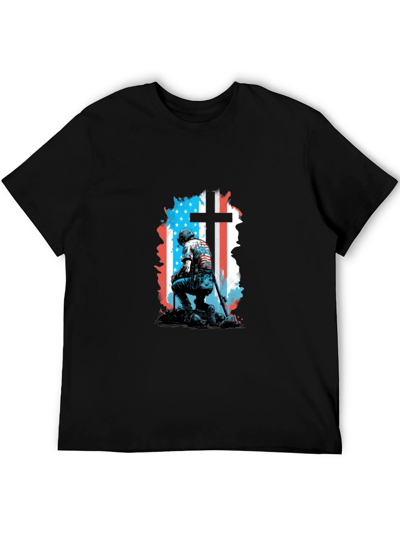 Patriotic Soldier Cross T-Shirt