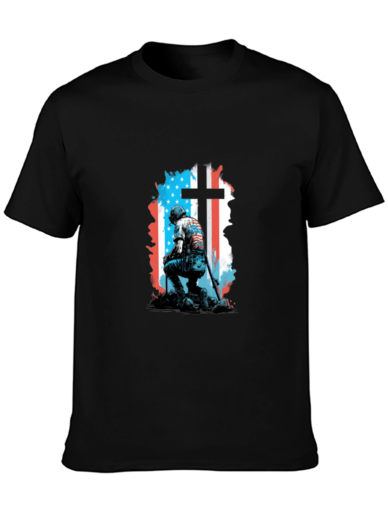 Patriotic Soldier Cross T-Shirt