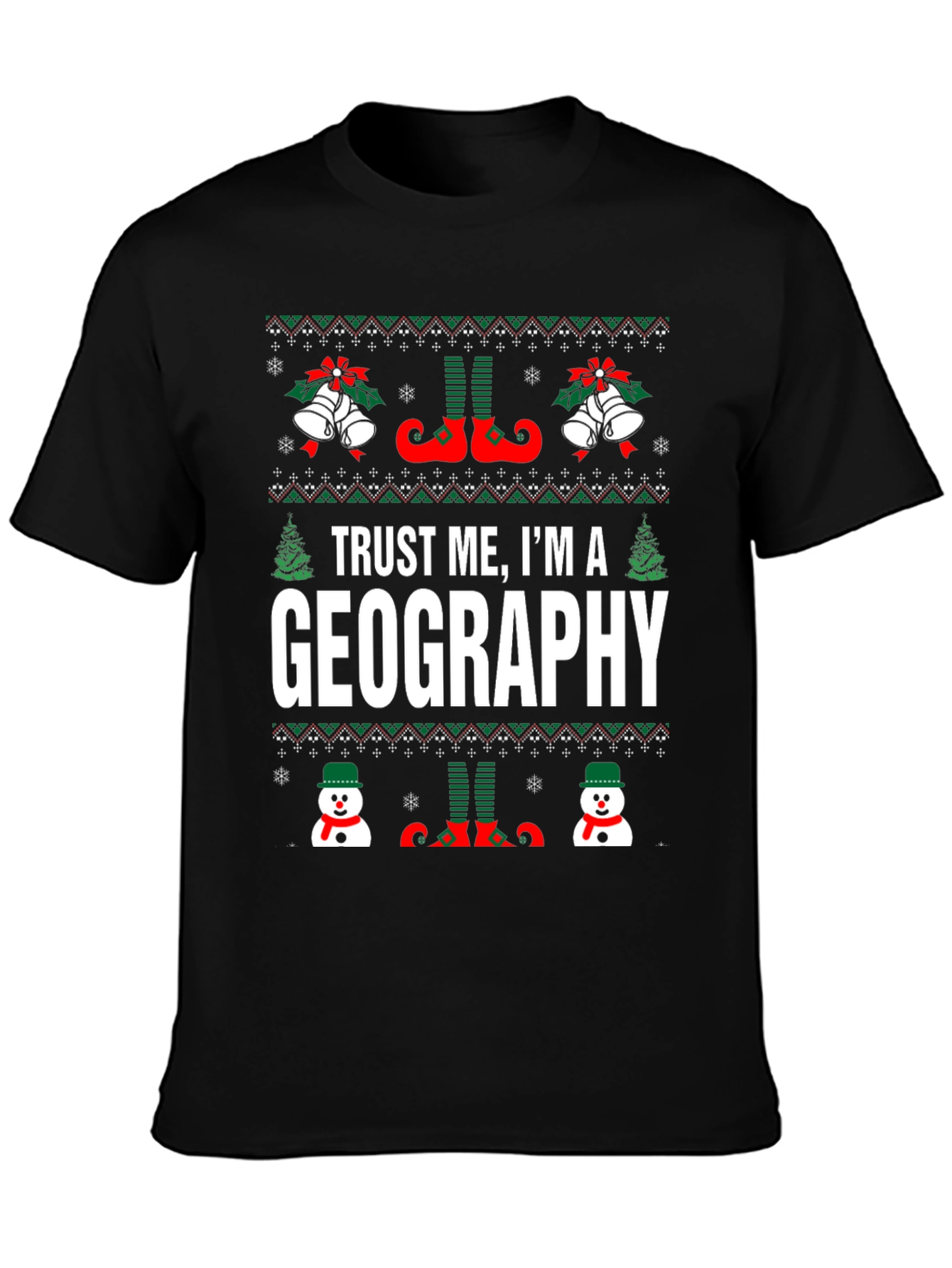 Geography Christmas T-Shirt - Holiday Humor