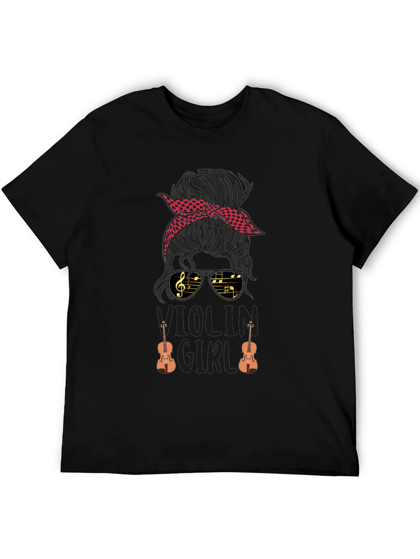 Violin Girl T-Shirt - Musician Bandana Tee