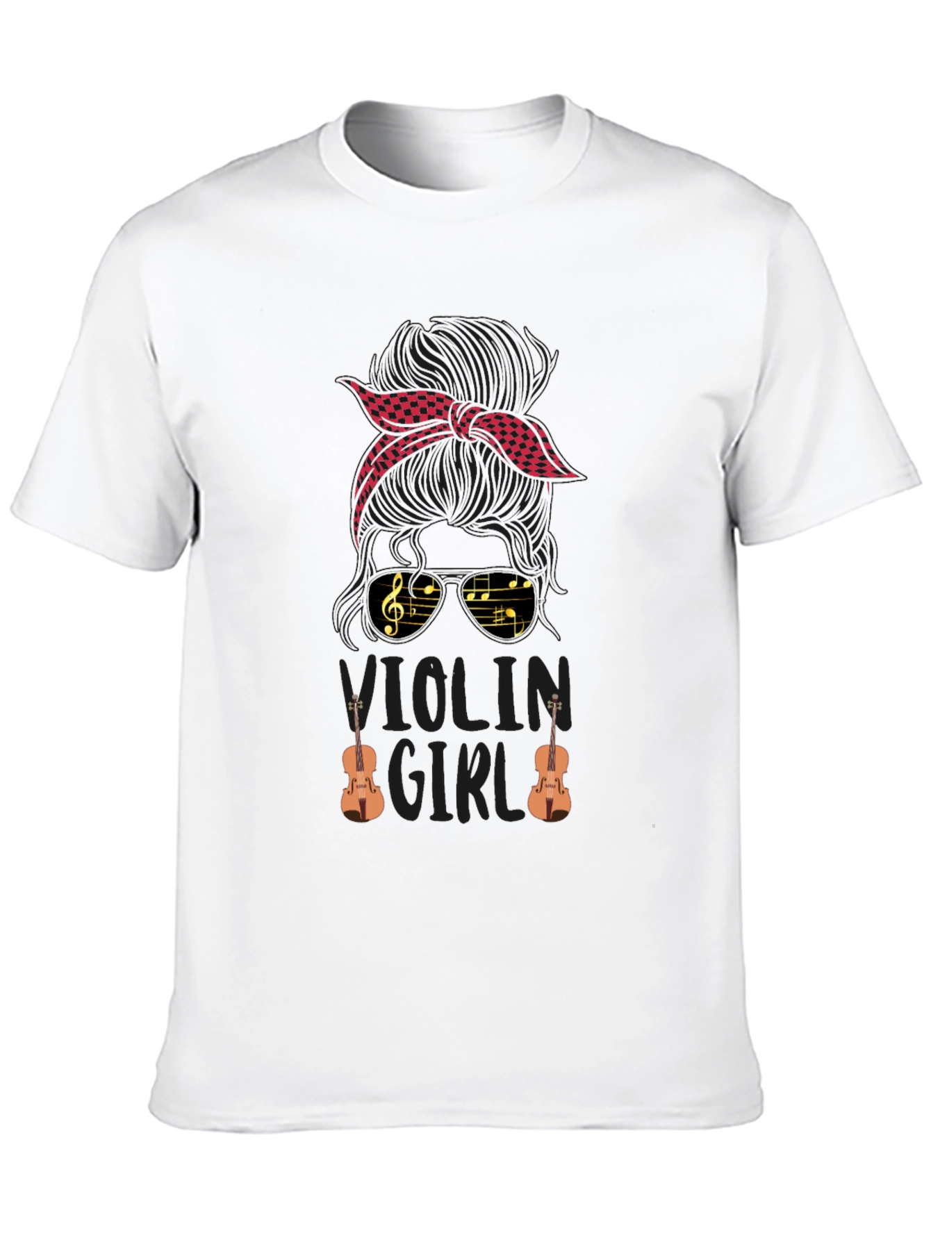 Violin Girl T-Shirt - Musician Bandana Tee