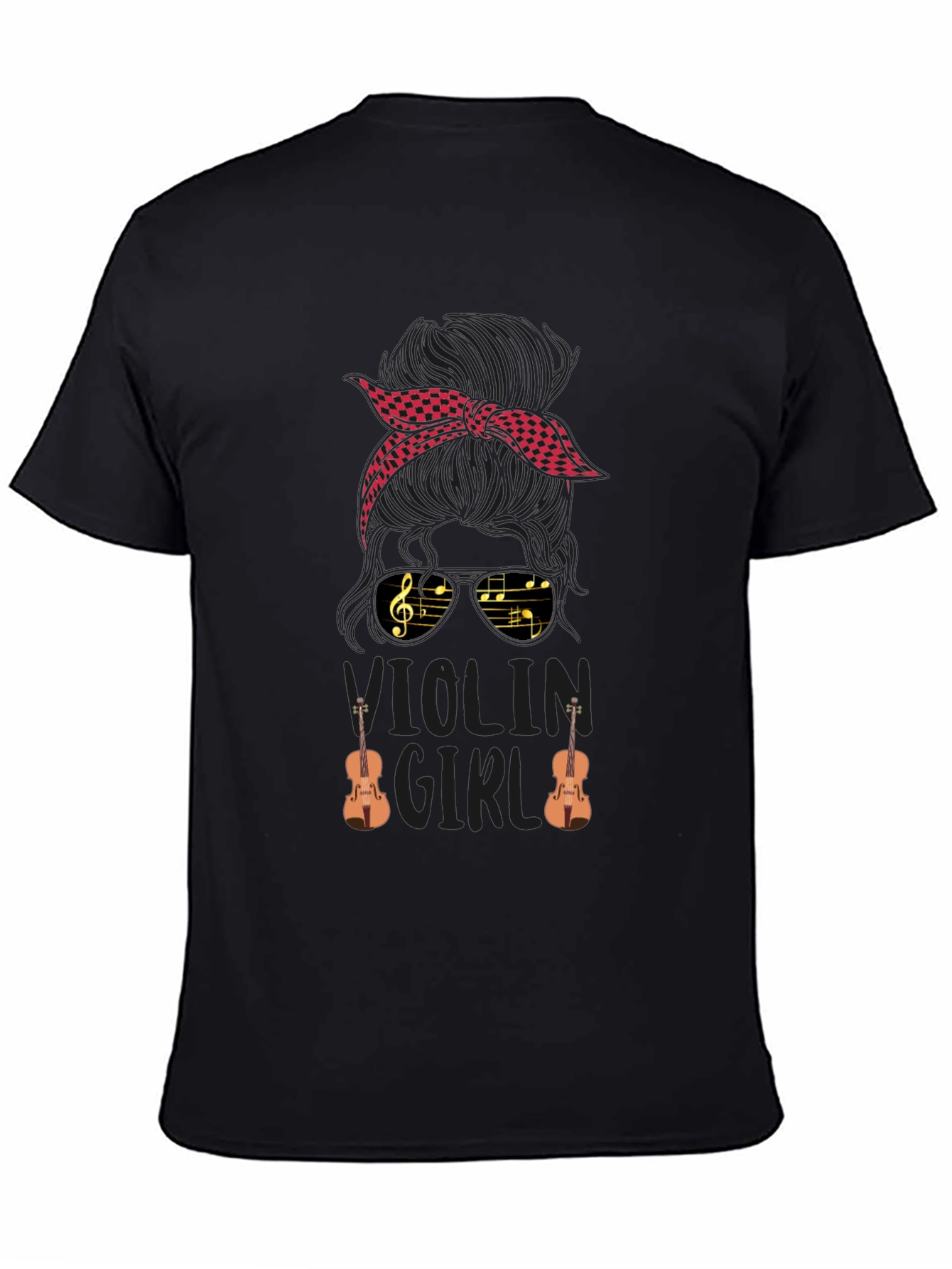 Violin Girl T-Shirt - Musician Bandana Tee