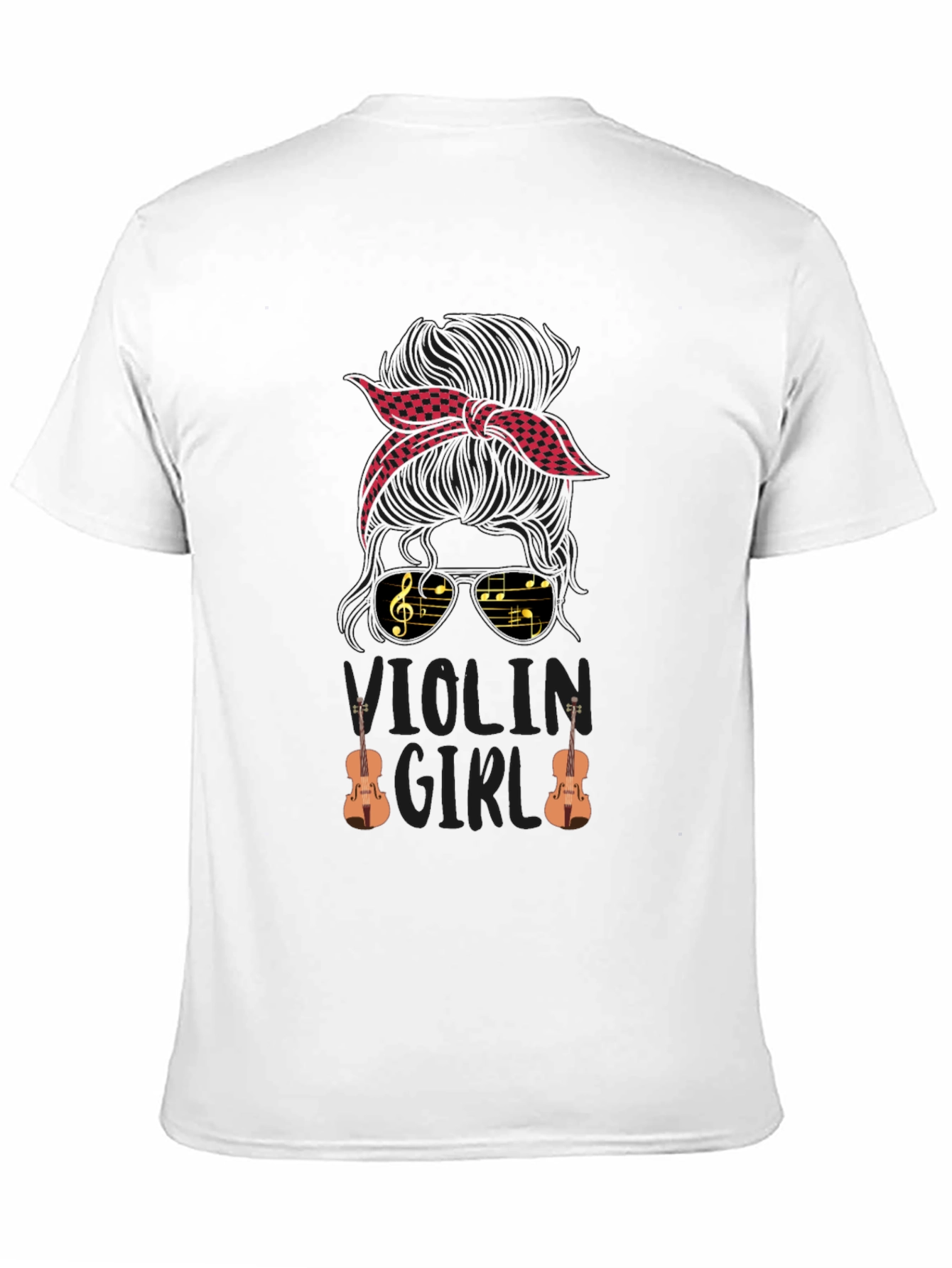 Violin Girl T-Shirt - Musician Bandana Tee