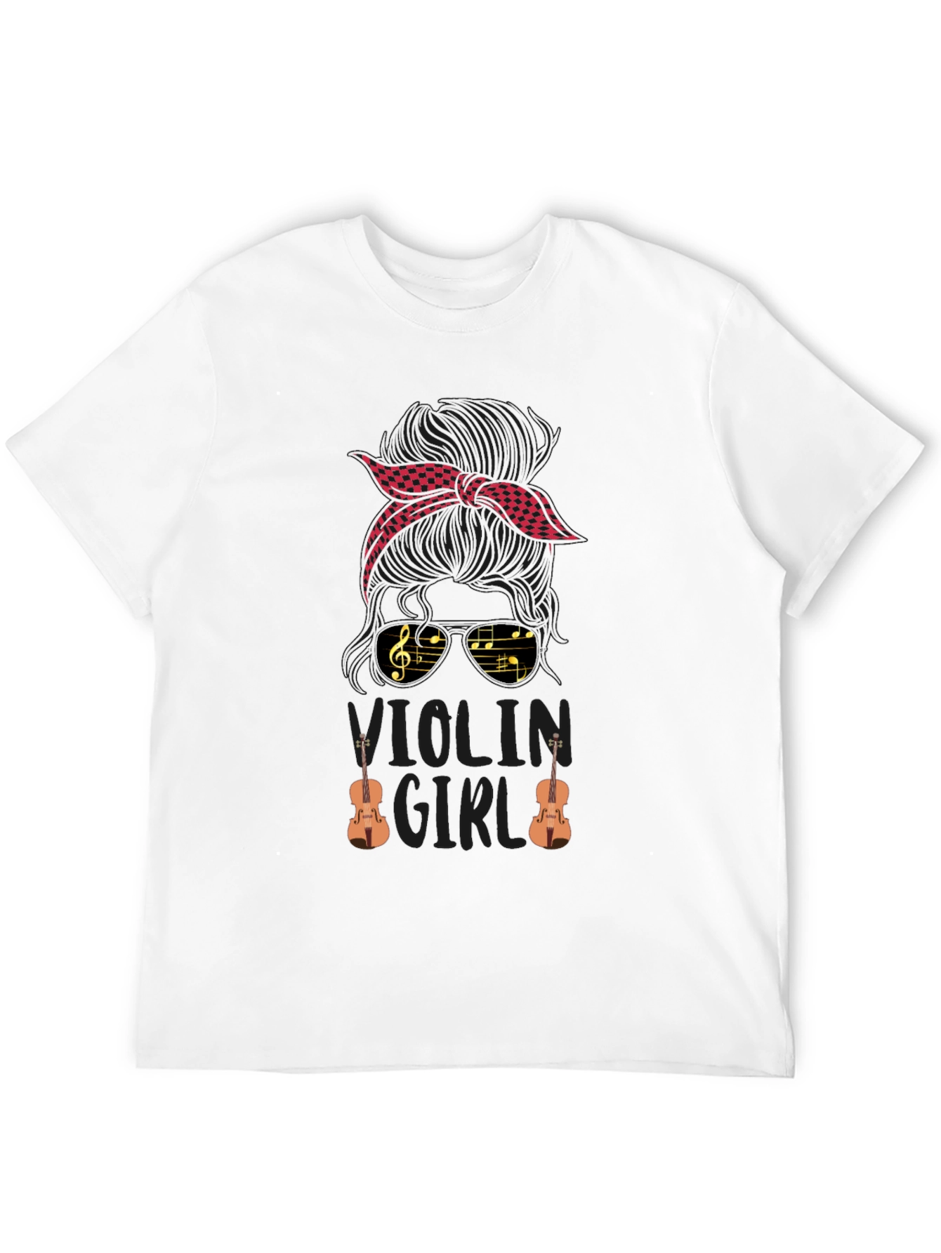 Violin Girl T-Shirt - Musician Bandana Tee