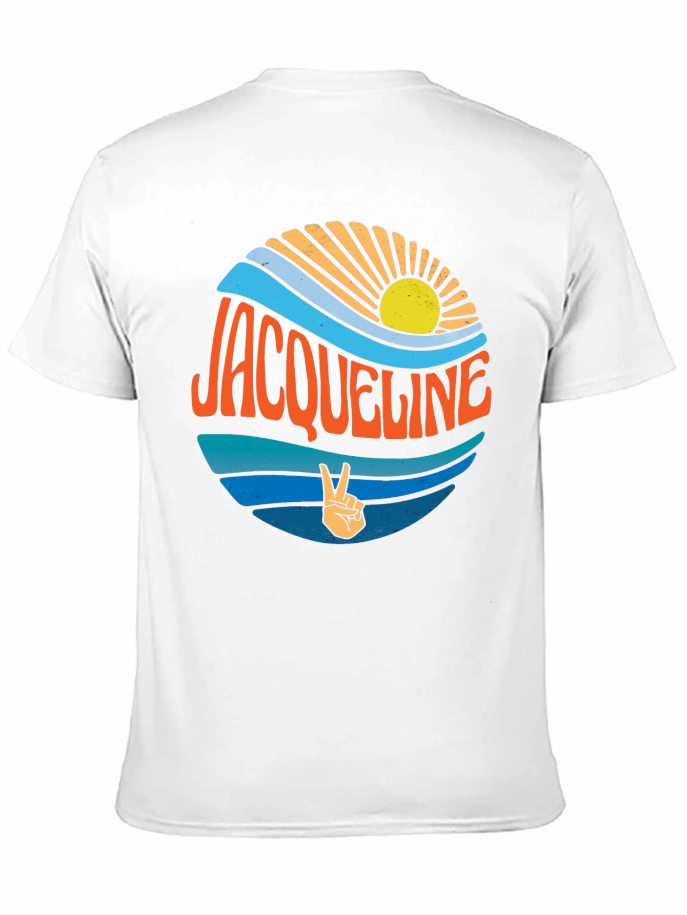 Jacqueline Retro Sunset Graphic Tee - Peace Sign