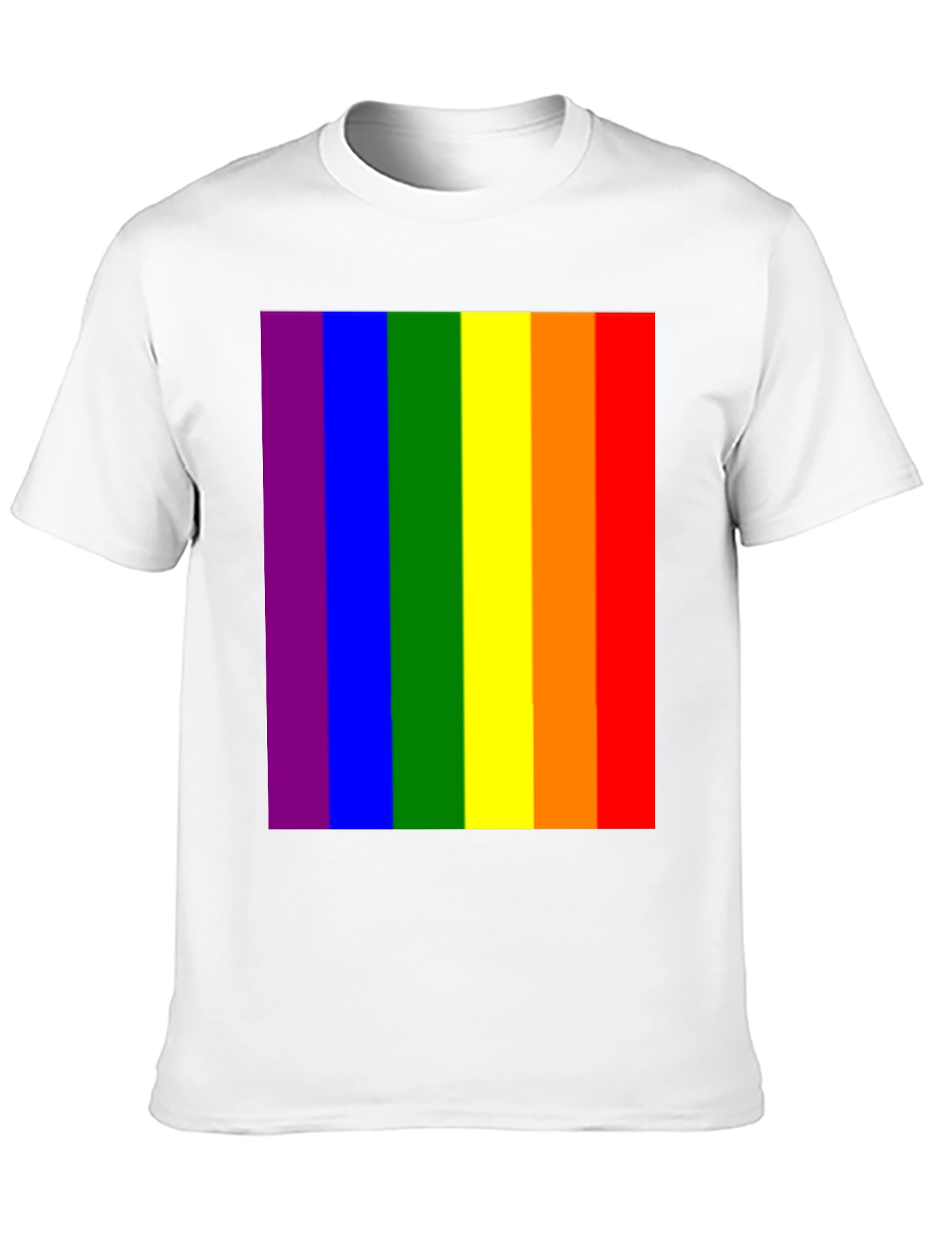 Pride Rainbow T-Shirt - Black Crew Neck Tee