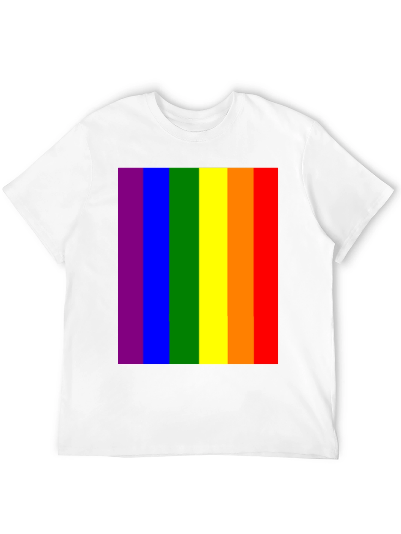 Pride Rainbow T-Shirt - Black Crew Neck Tee