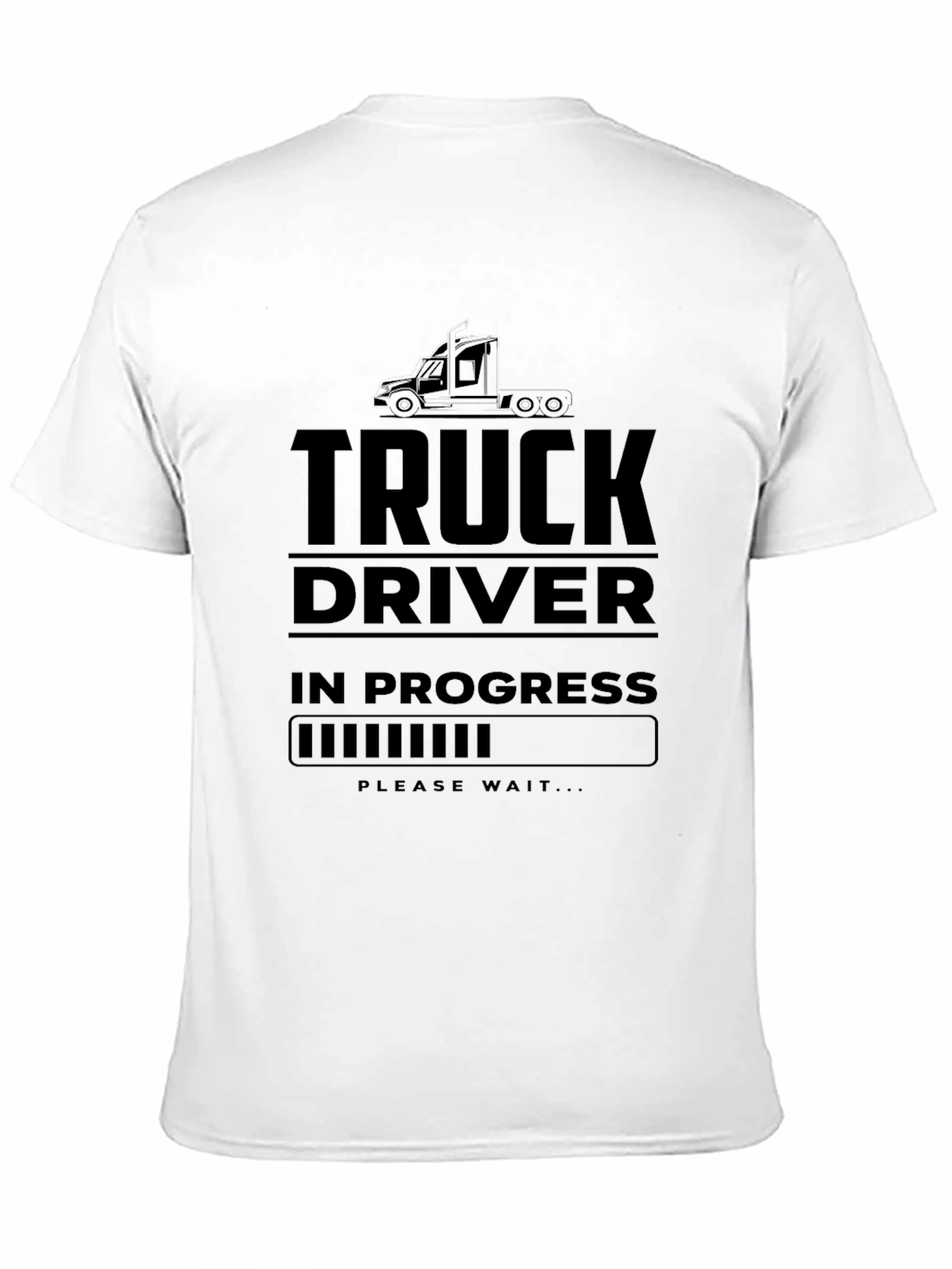 Truck Driver In Progress Black T-Shirt