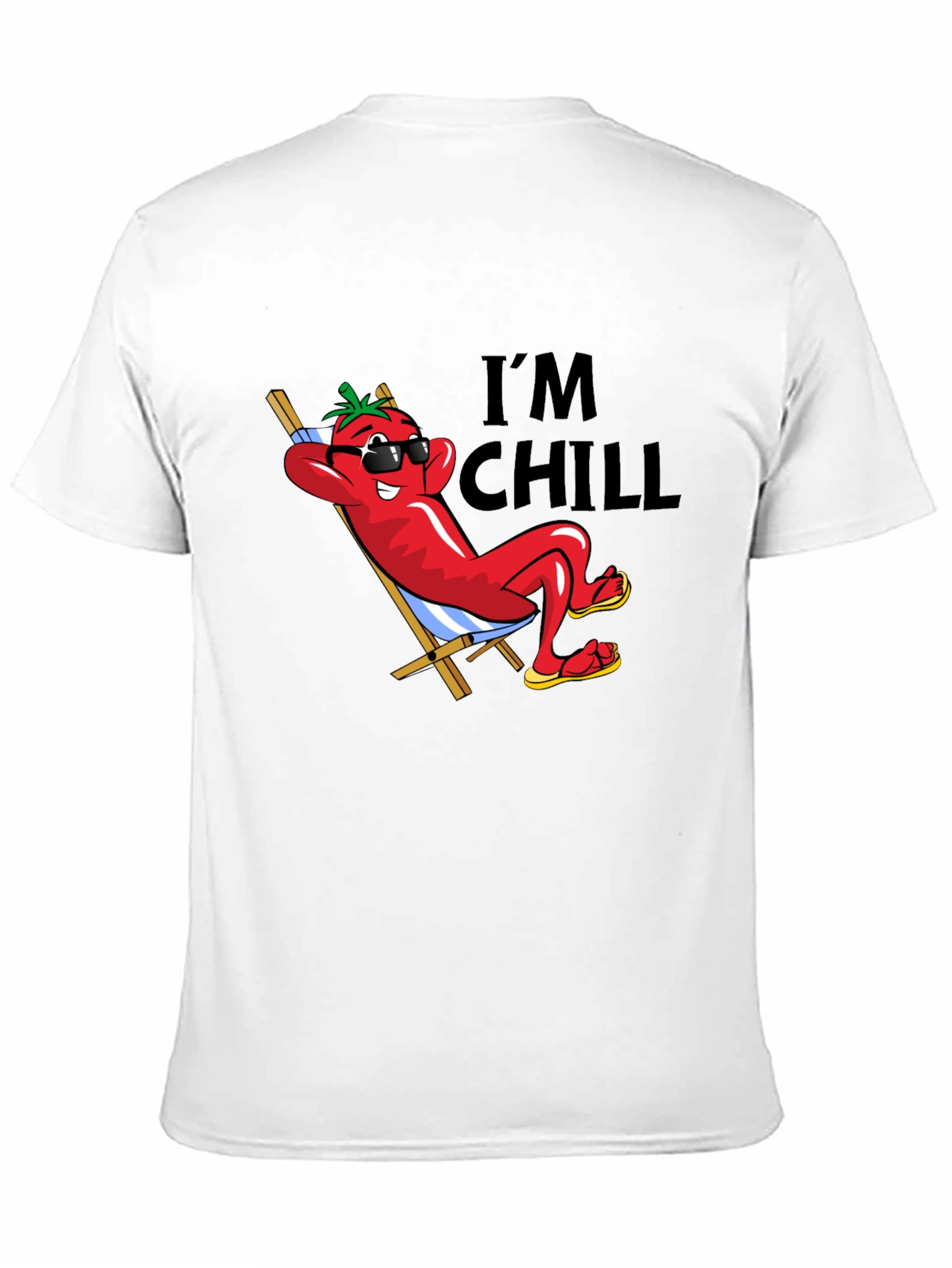 Im Chill Pepper Graphic Black T-Shirt