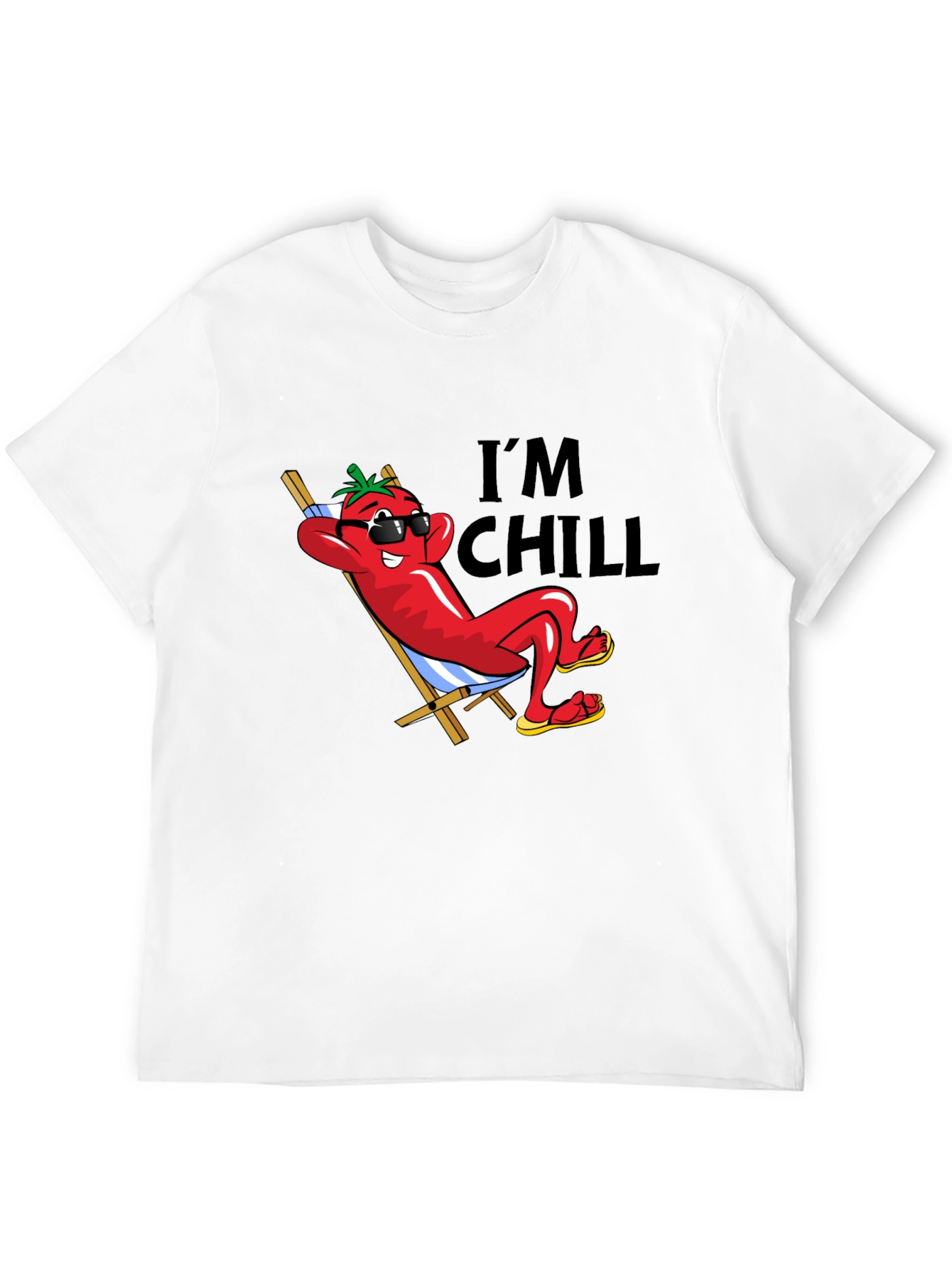Im Chill Pepper Graphic Black T-Shirt