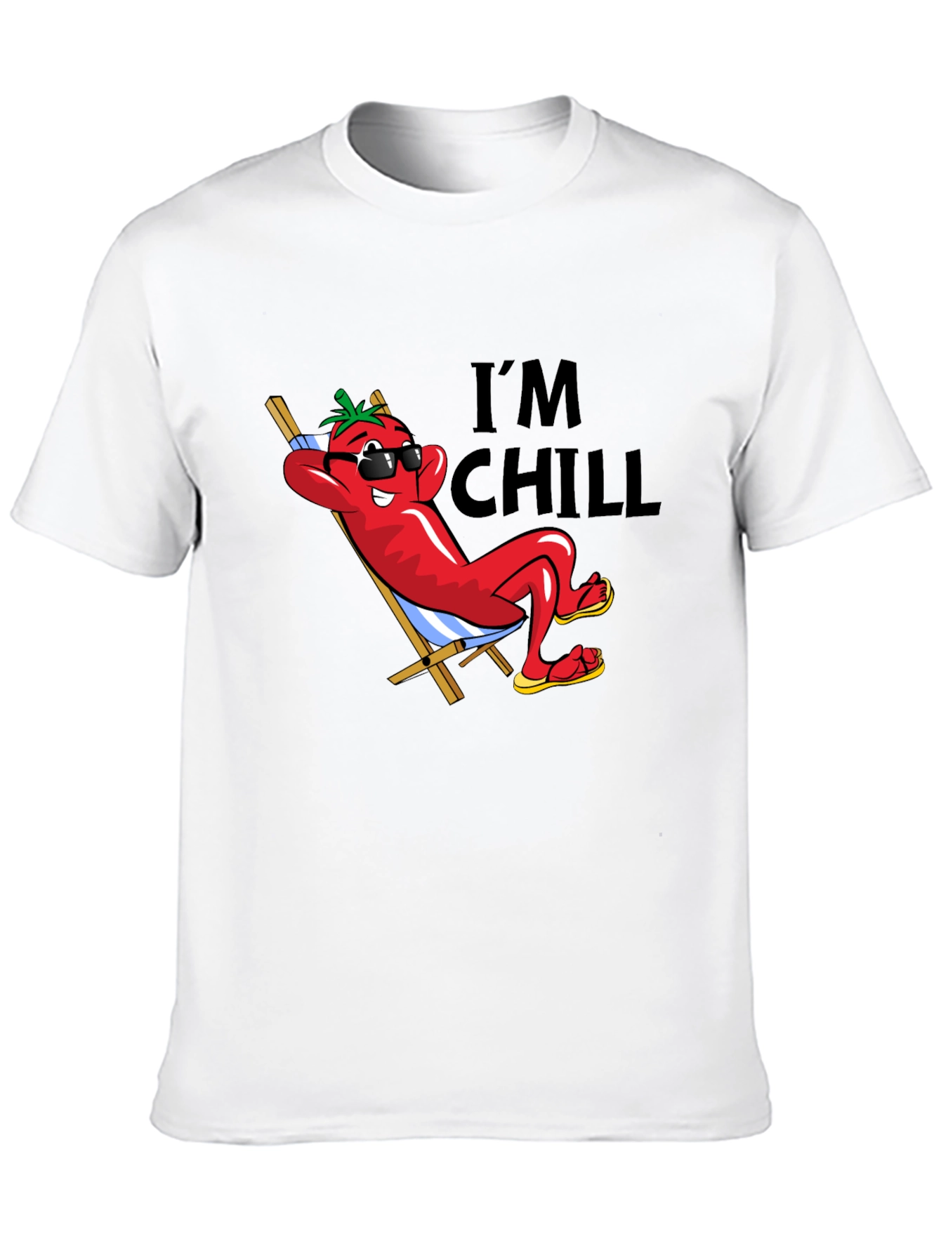 Im Chill Pepper Graphic Black T-Shirt