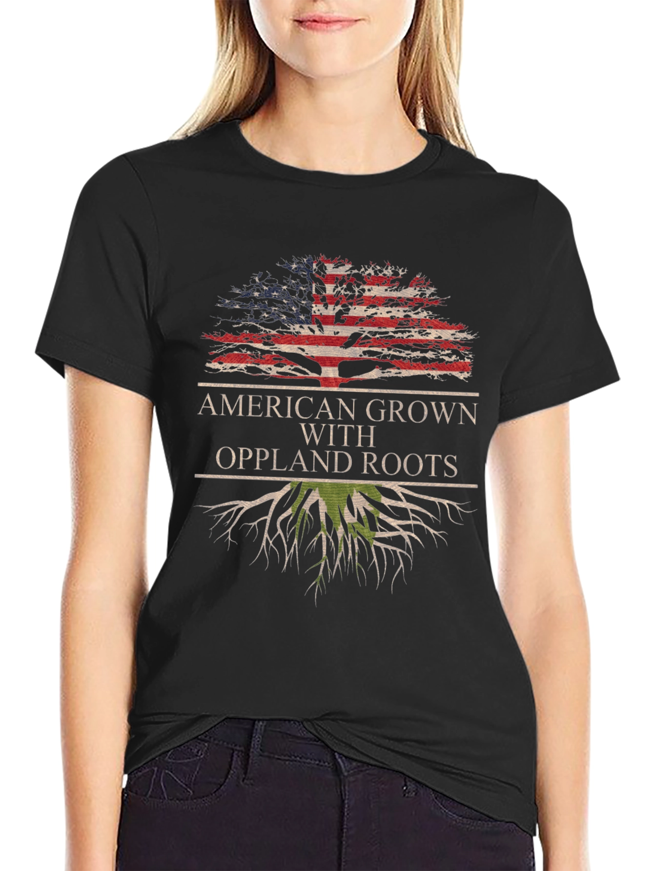 American Grown Oppland Roots Tree T-Shirt