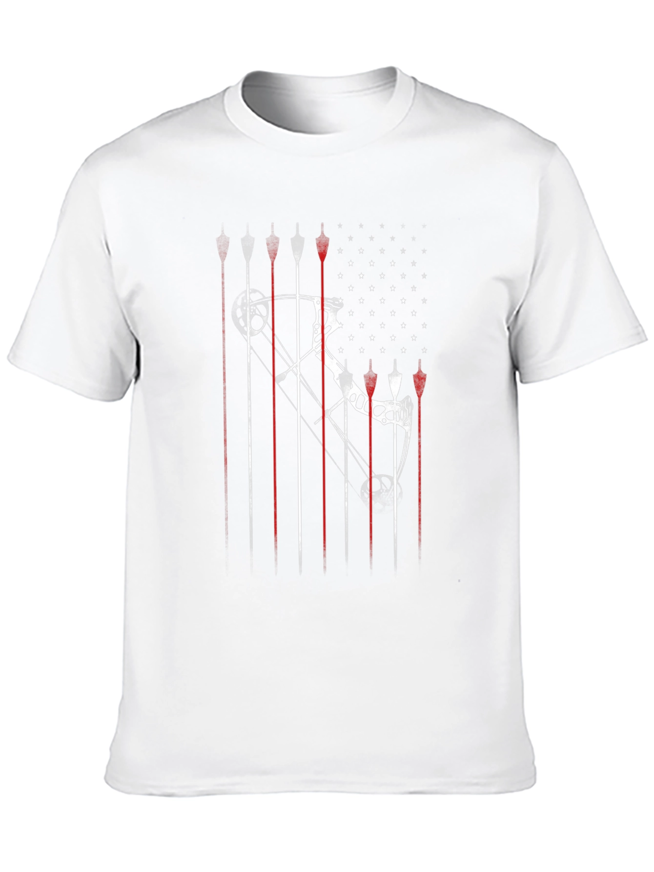 Archery Bow & Arrow American Flag Graphic T-Shirt