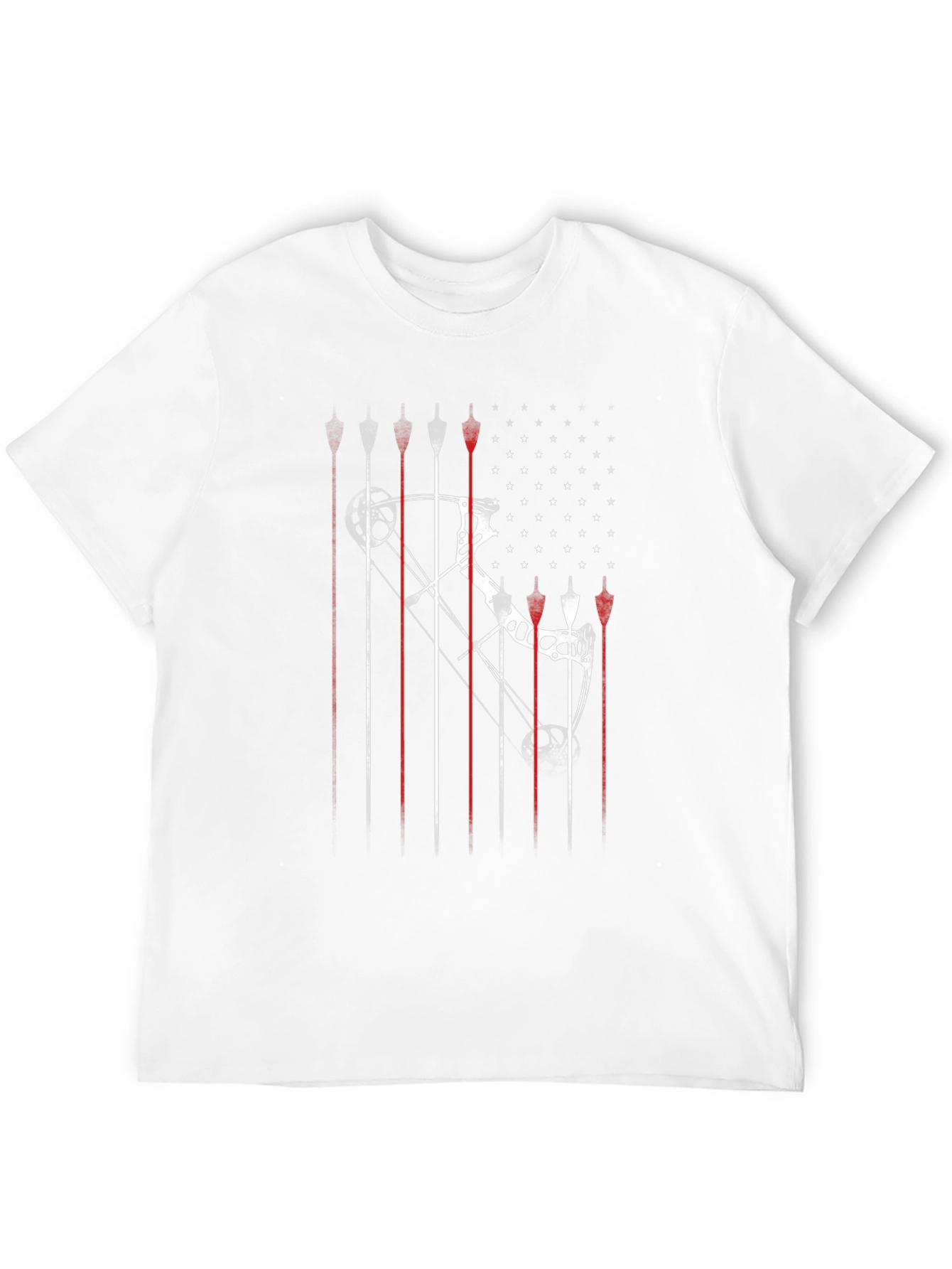 Archery Bow & Arrow American Flag Graphic T-Shirt
