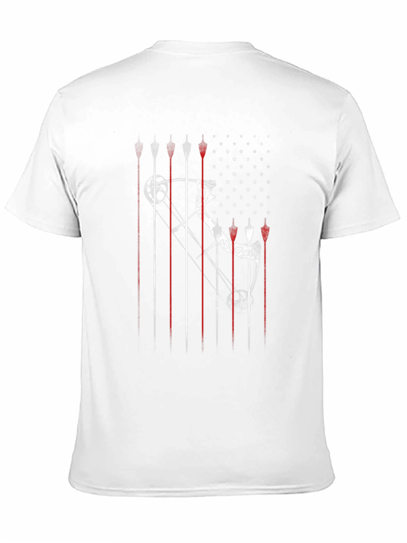 Archery Bow & Arrow American Flag Graphic T-Shirt