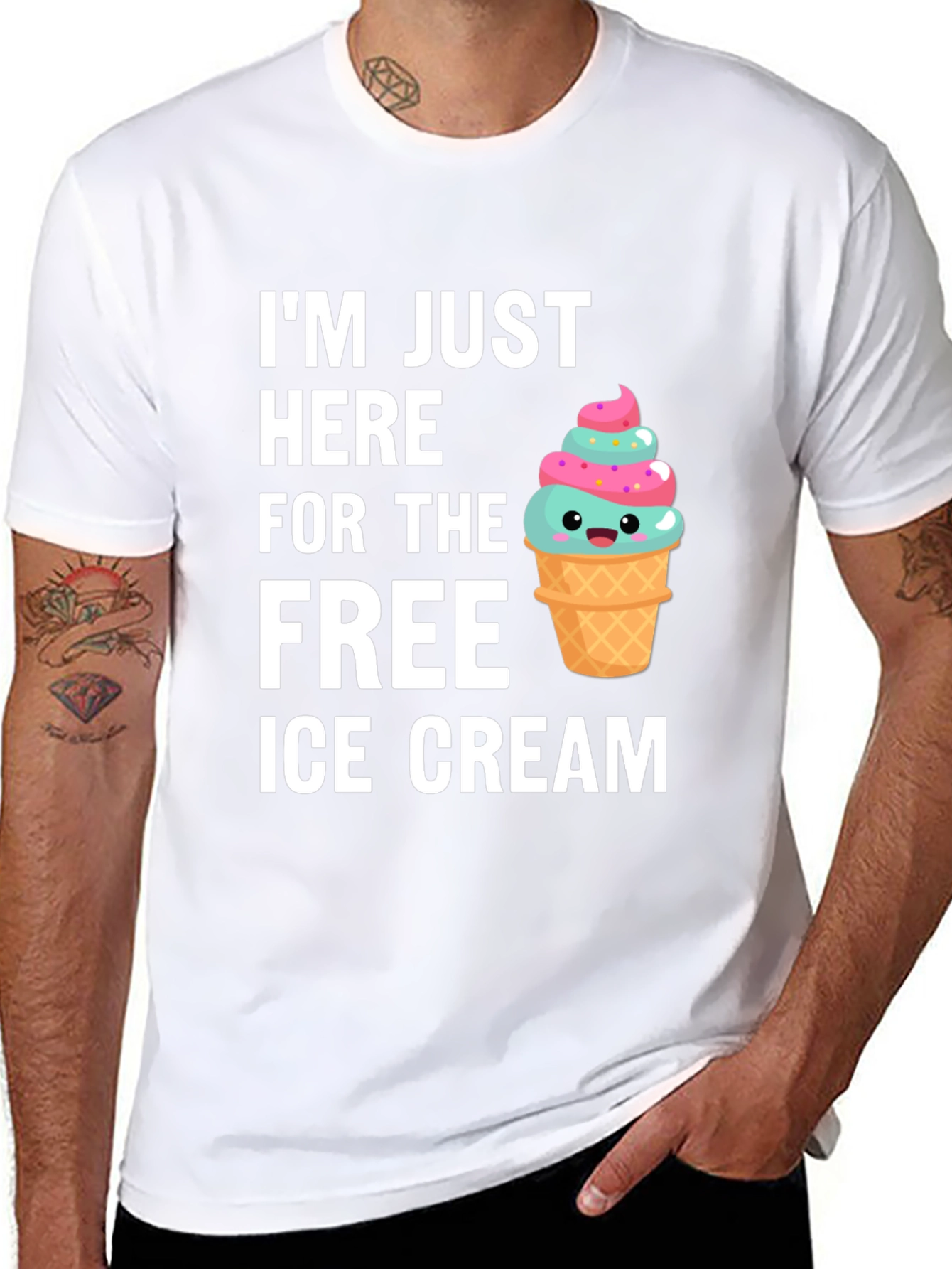 Free Ice Cream T-Shirt - Novelty Graphic Tee