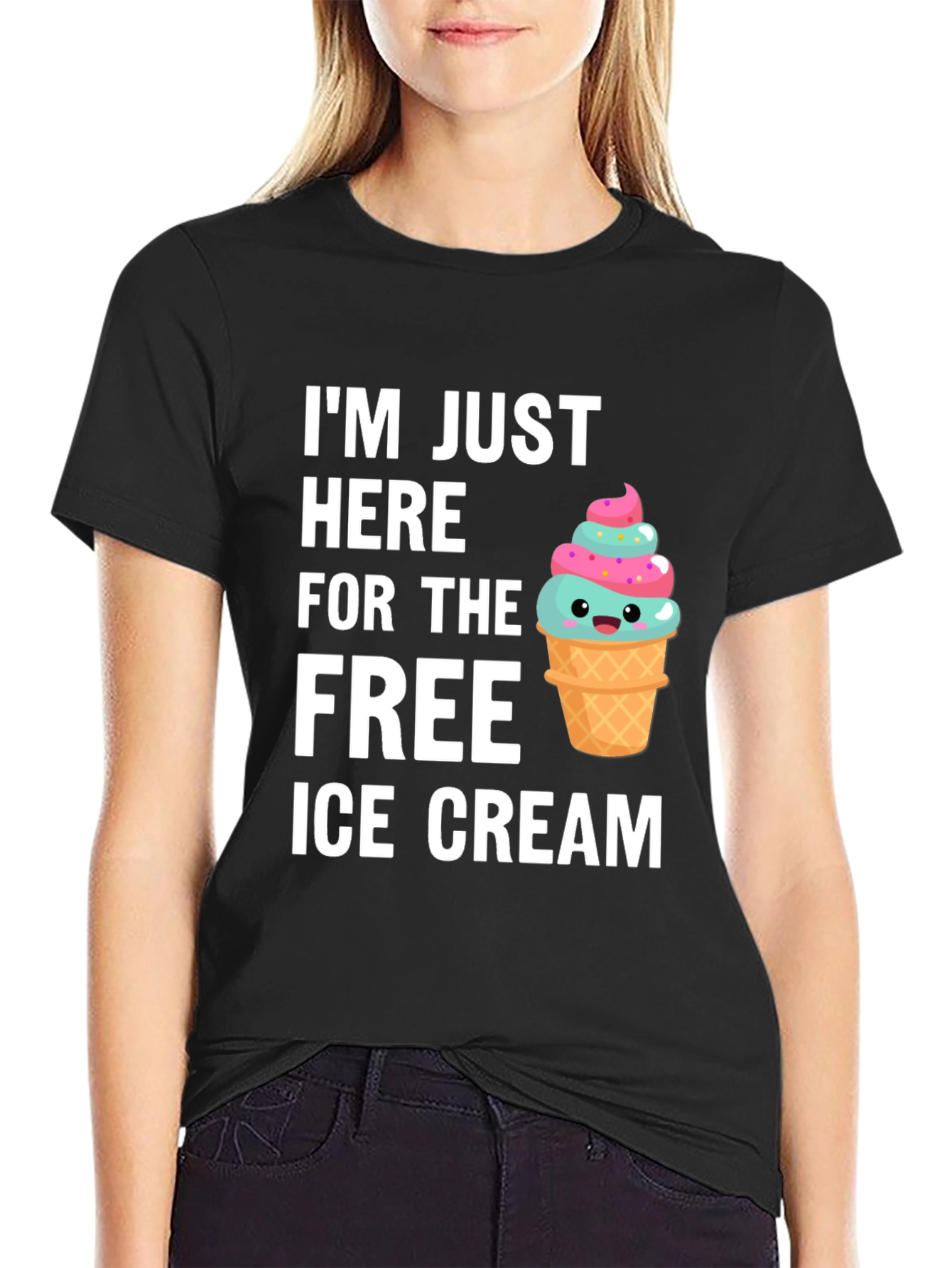 Free Ice Cream T-Shirt - Novelty Graphic Tee