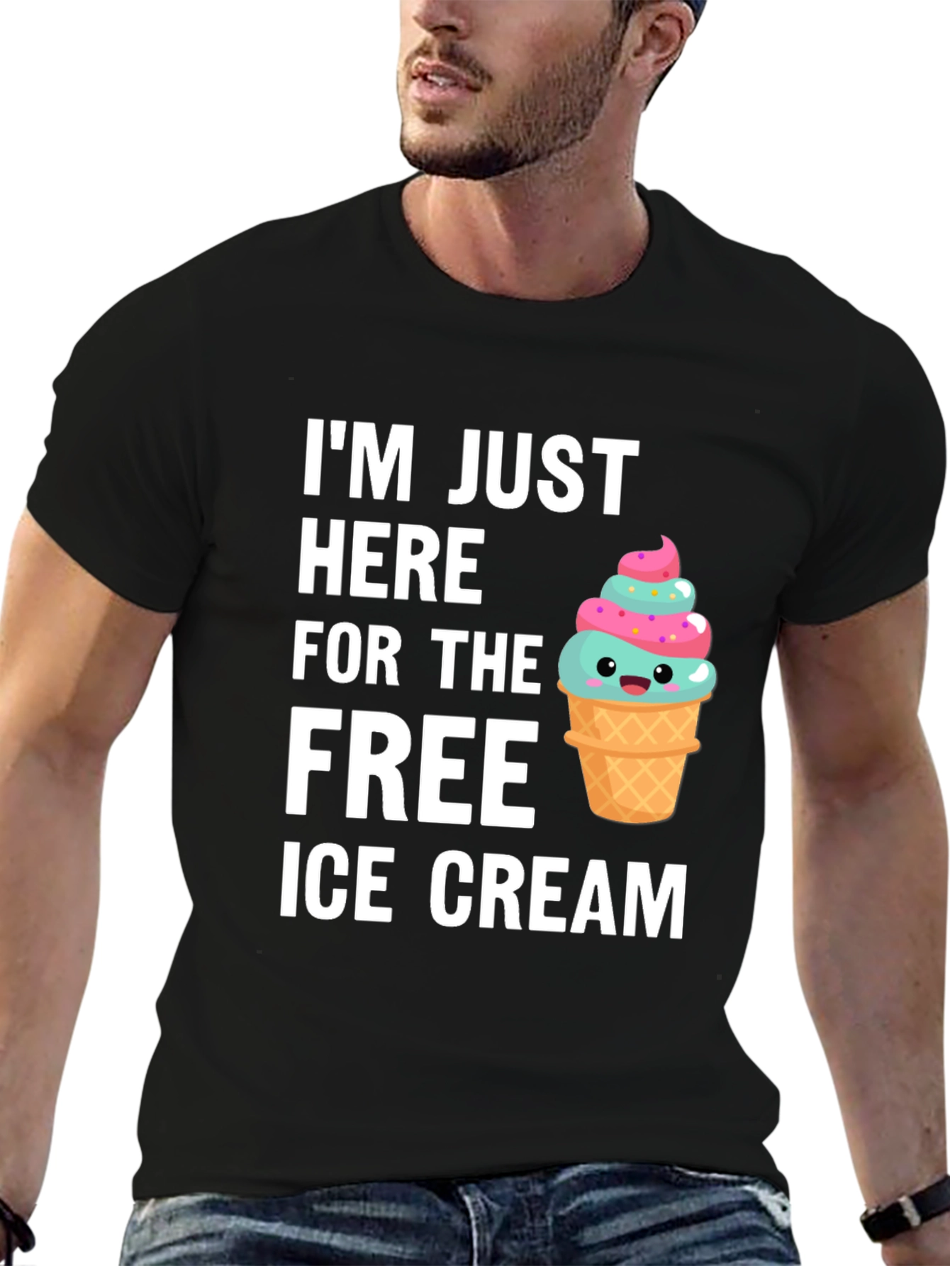 Free Ice Cream T-Shirt - Novelty Graphic Tee