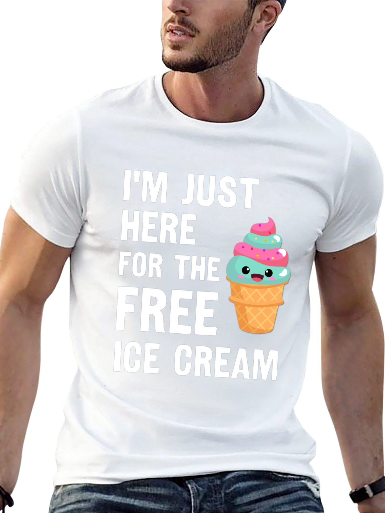 Free Ice Cream T-Shirt - Novelty Graphic Tee