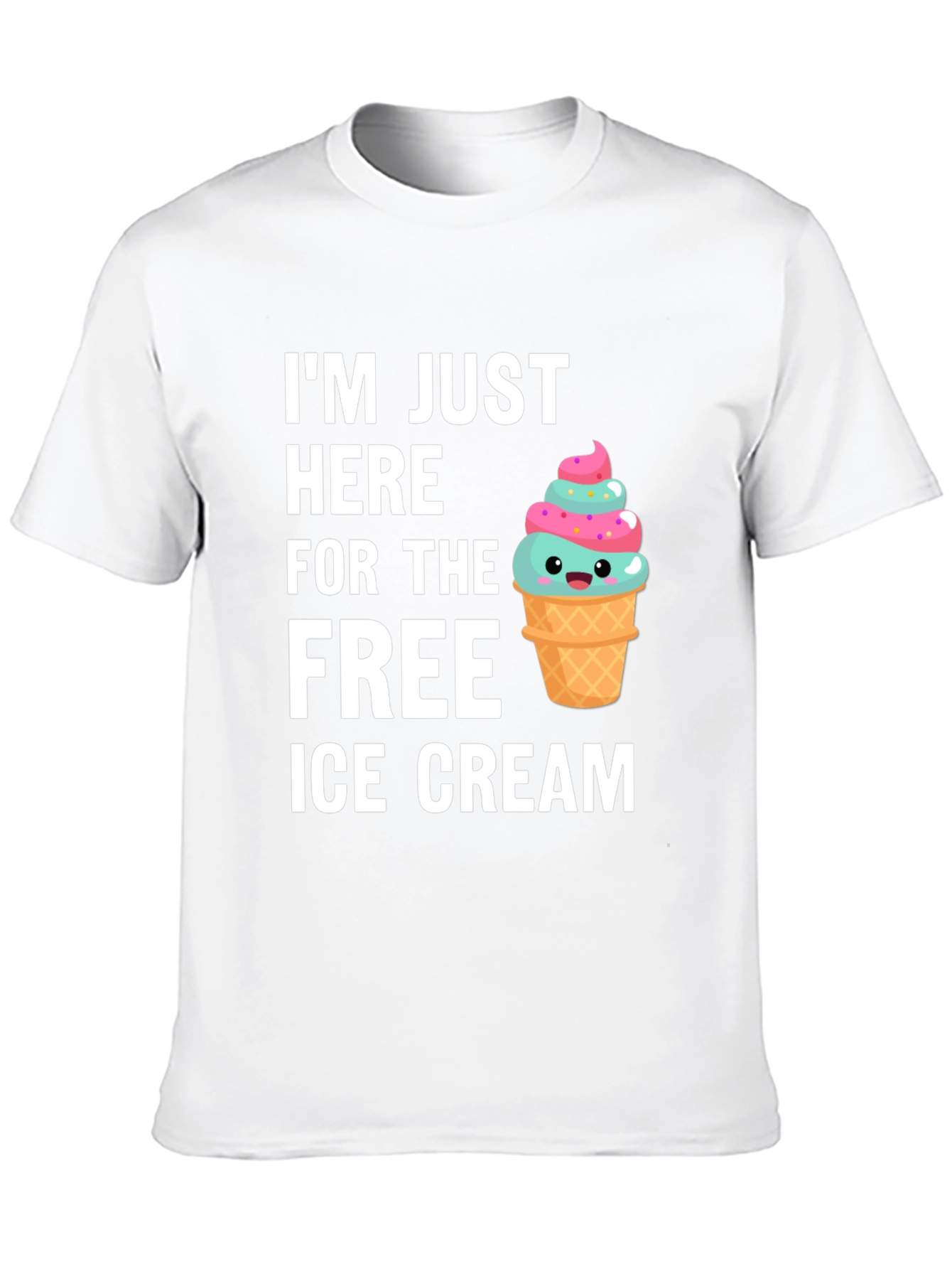 Free Ice Cream T-Shirt - Novelty Graphic Tee