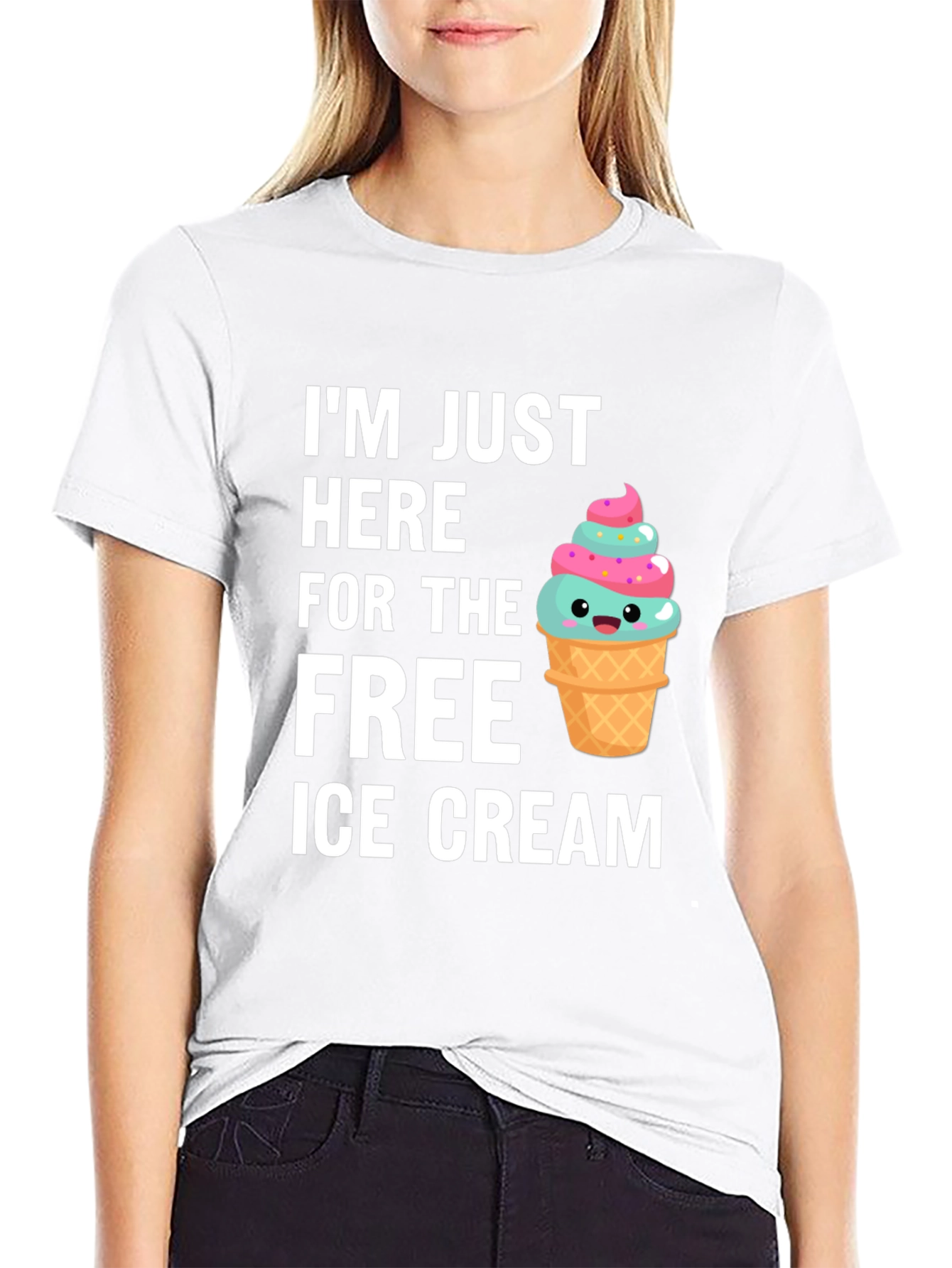 Free Ice Cream T-Shirt - Novelty Graphic Tee