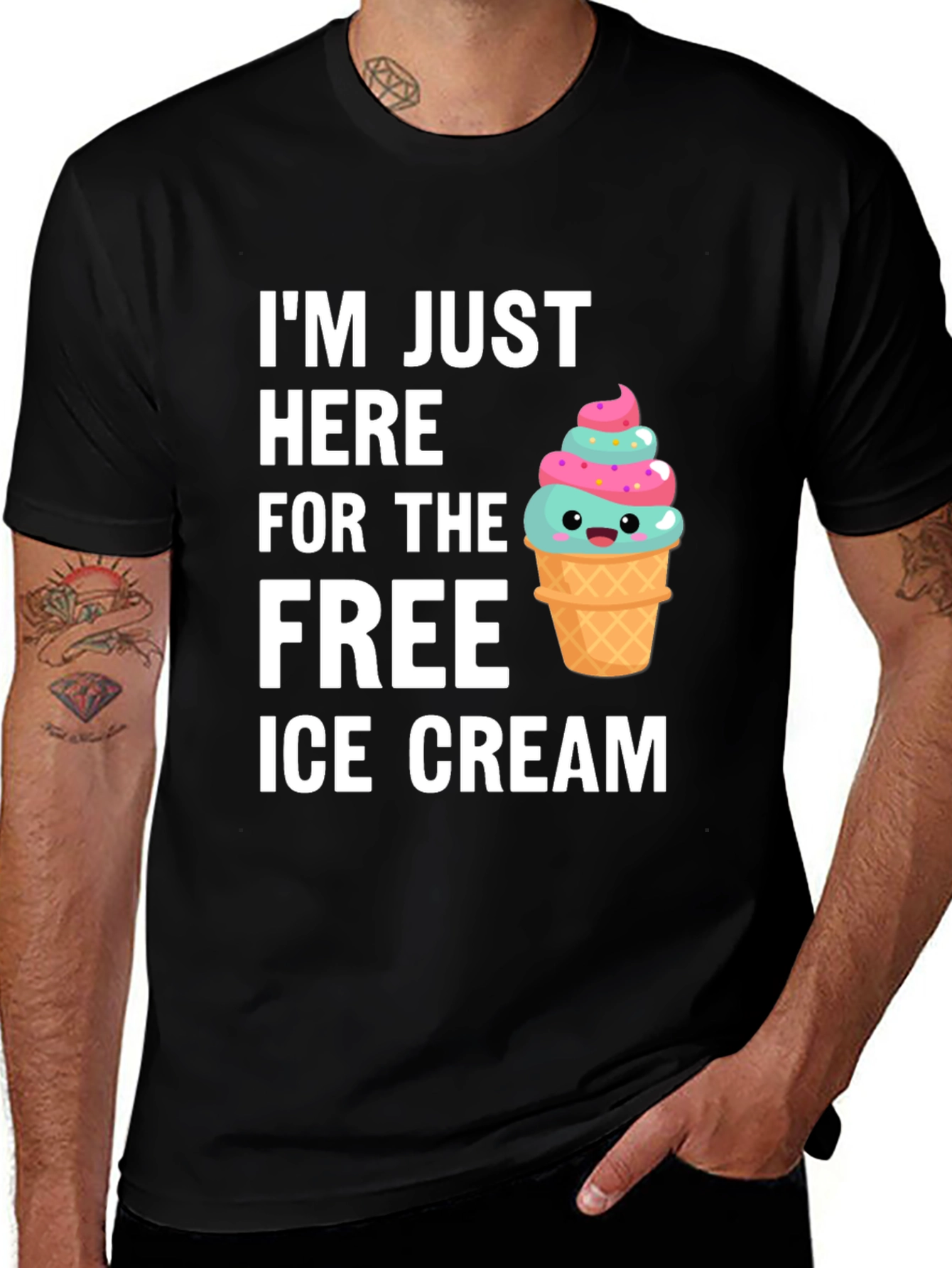 Free Ice Cream T-Shirt - Novelty Graphic Tee