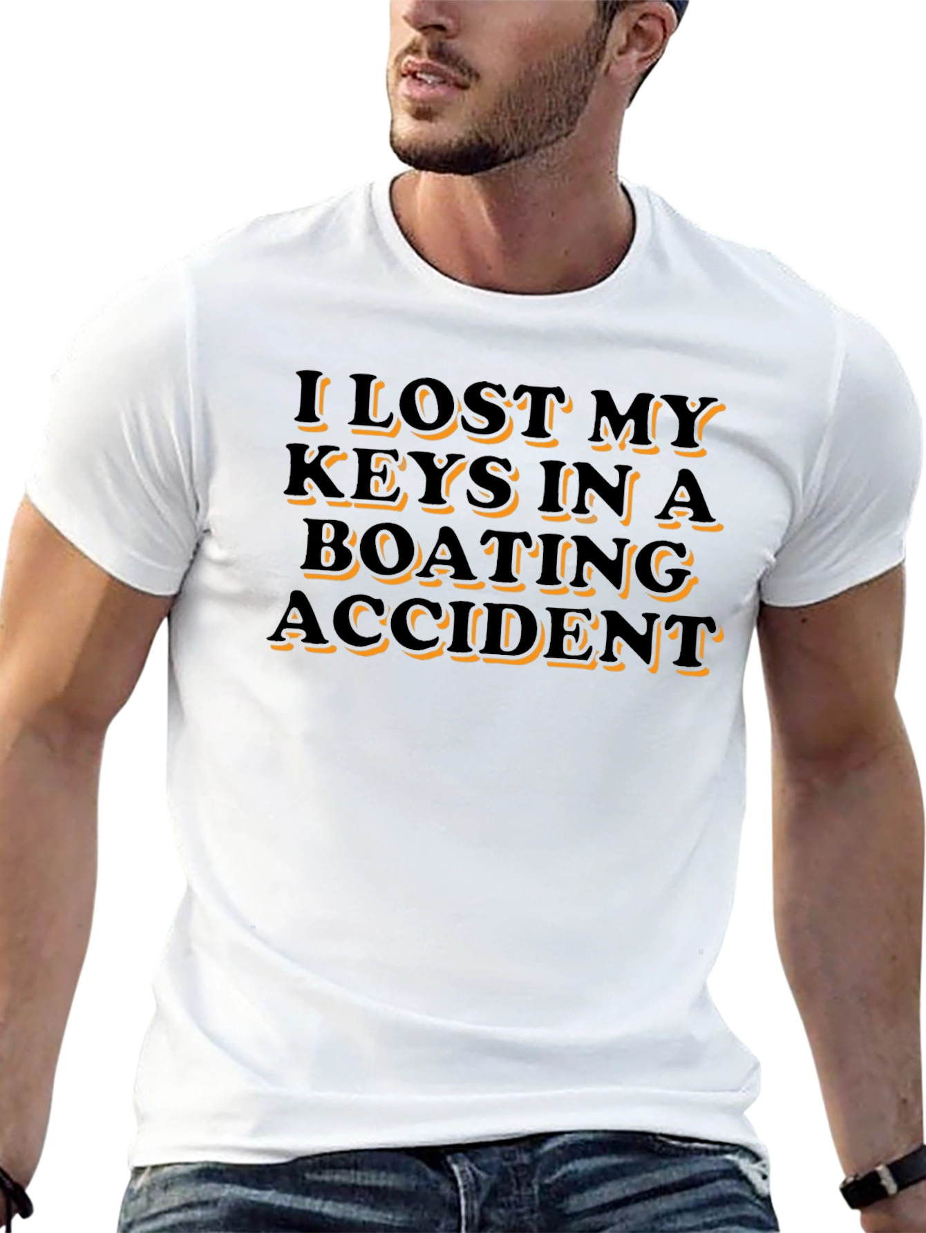Humorous Keys Boating Accident Graphic Tee